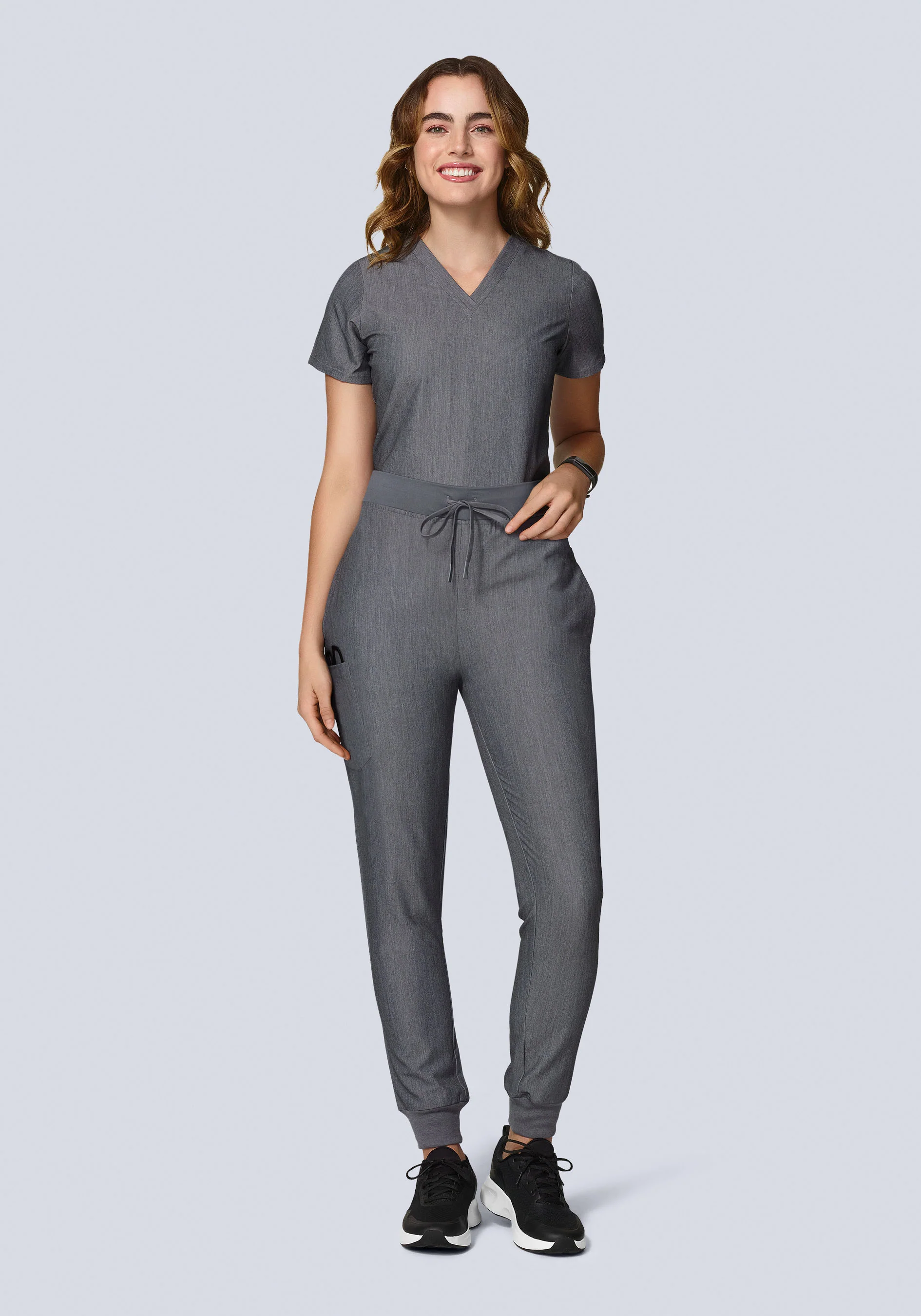 High Waisted Joggers Gray - Image 2