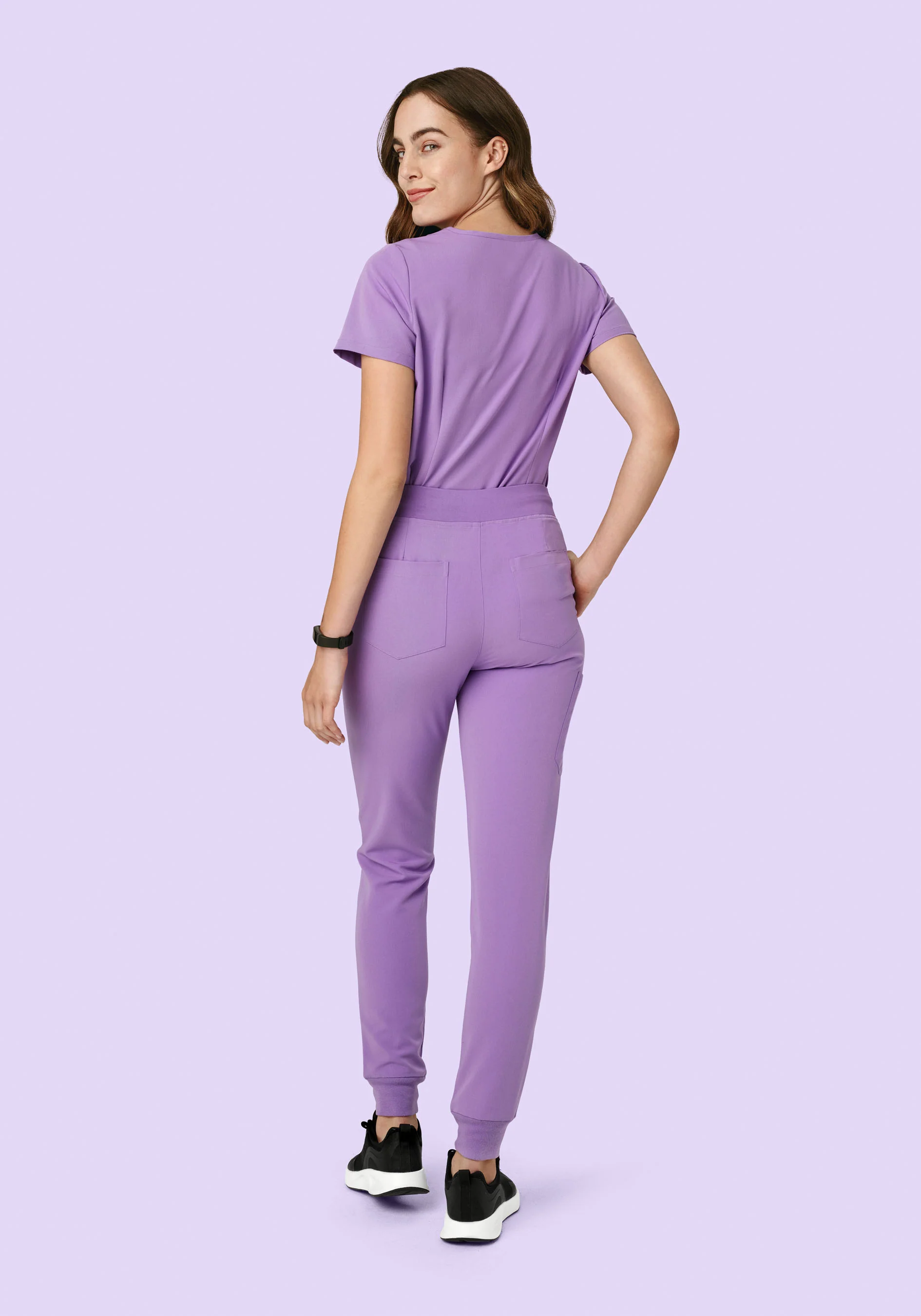 High Waisted Joggers Lavender - Image 5