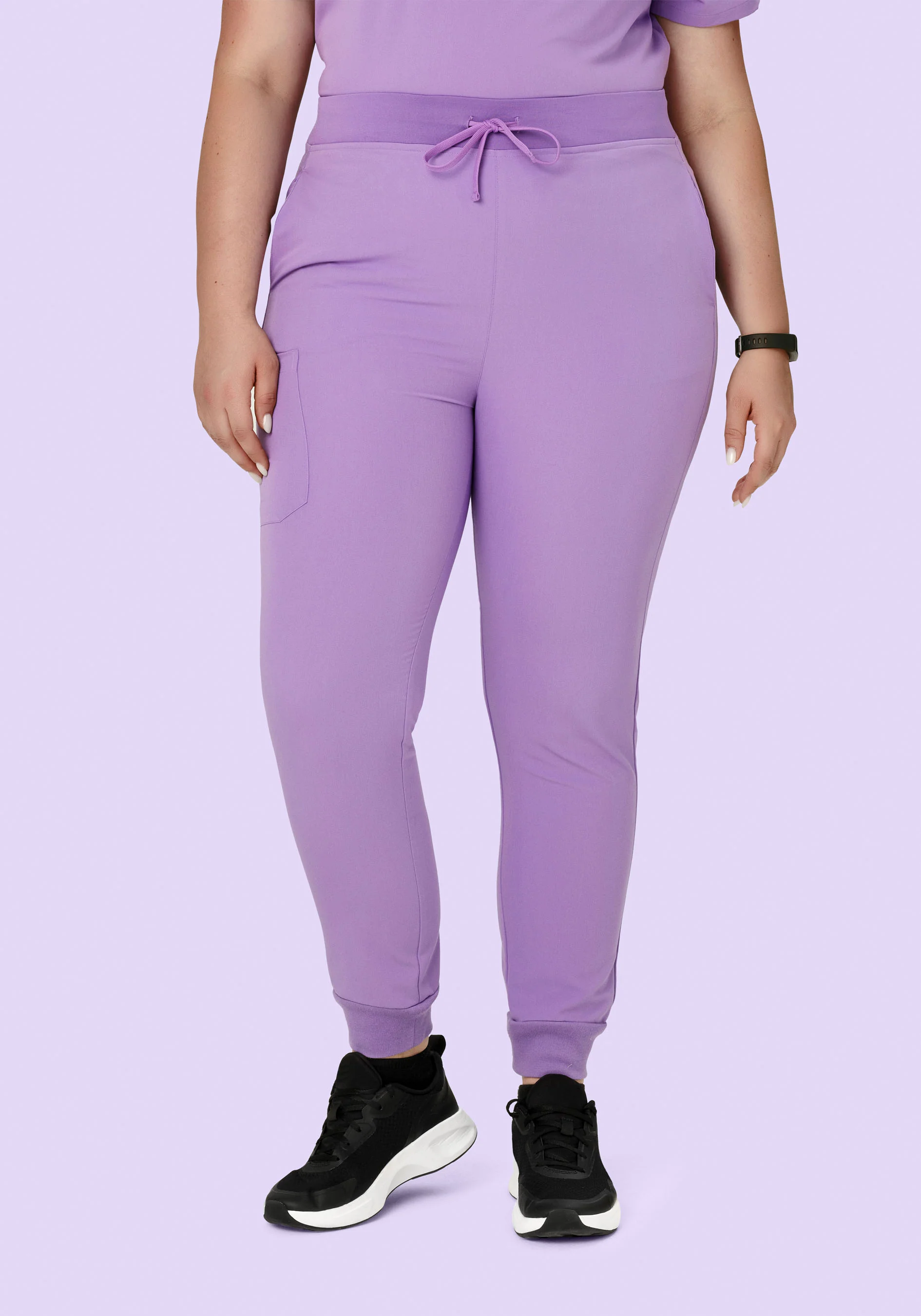 High Waisted Joggers Lavender - Image 6