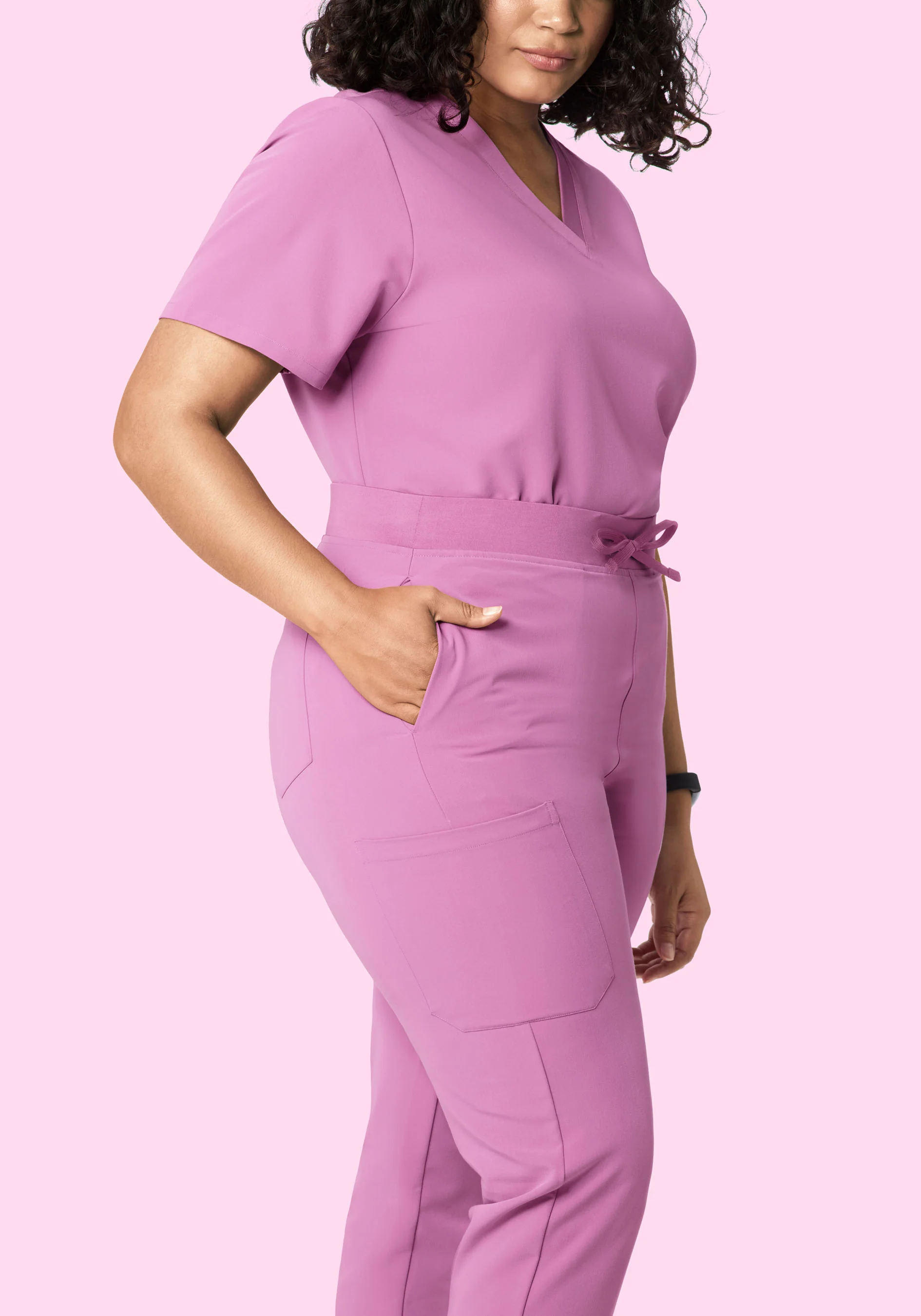 High Waisted Joggers Mulberry - Image 8