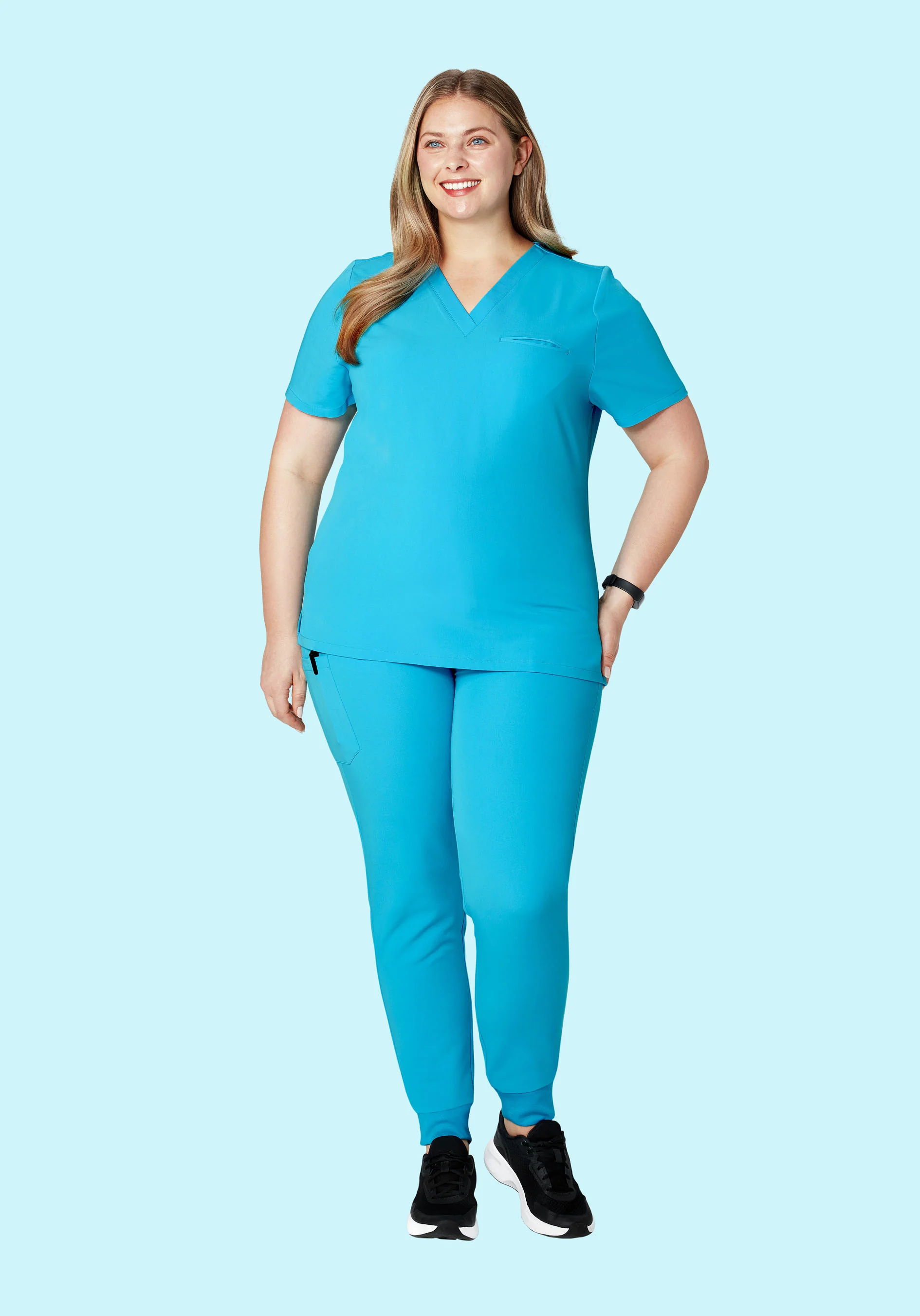 High Waisted Joggers Pacific Blue - Image 8