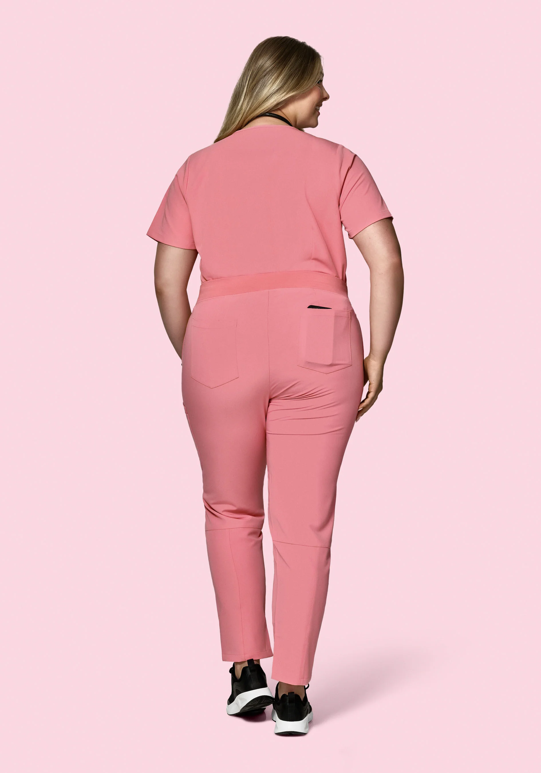 High Waisted Joggers Peony - Image 7