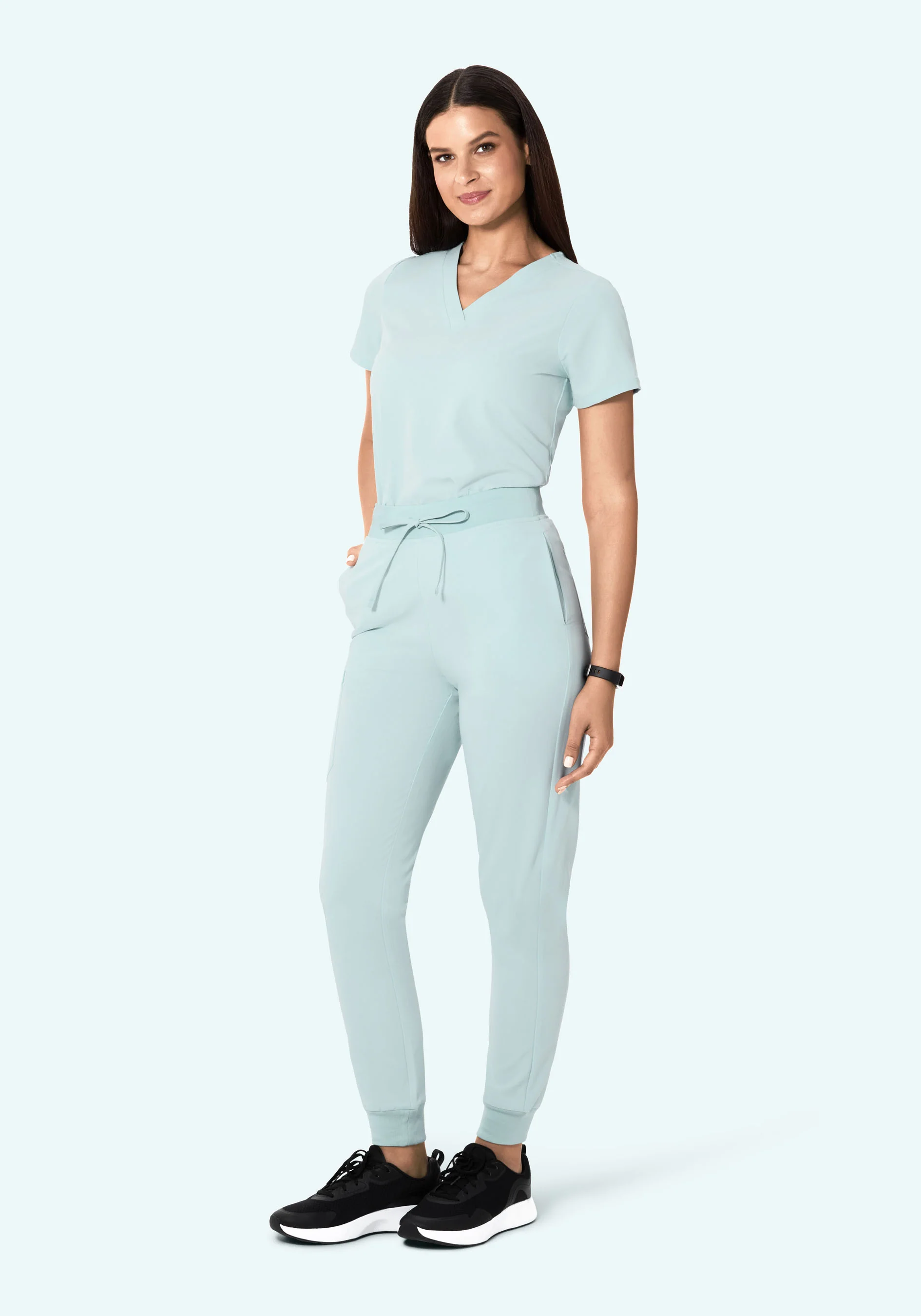 High Waisted Joggers Sky - Image 2