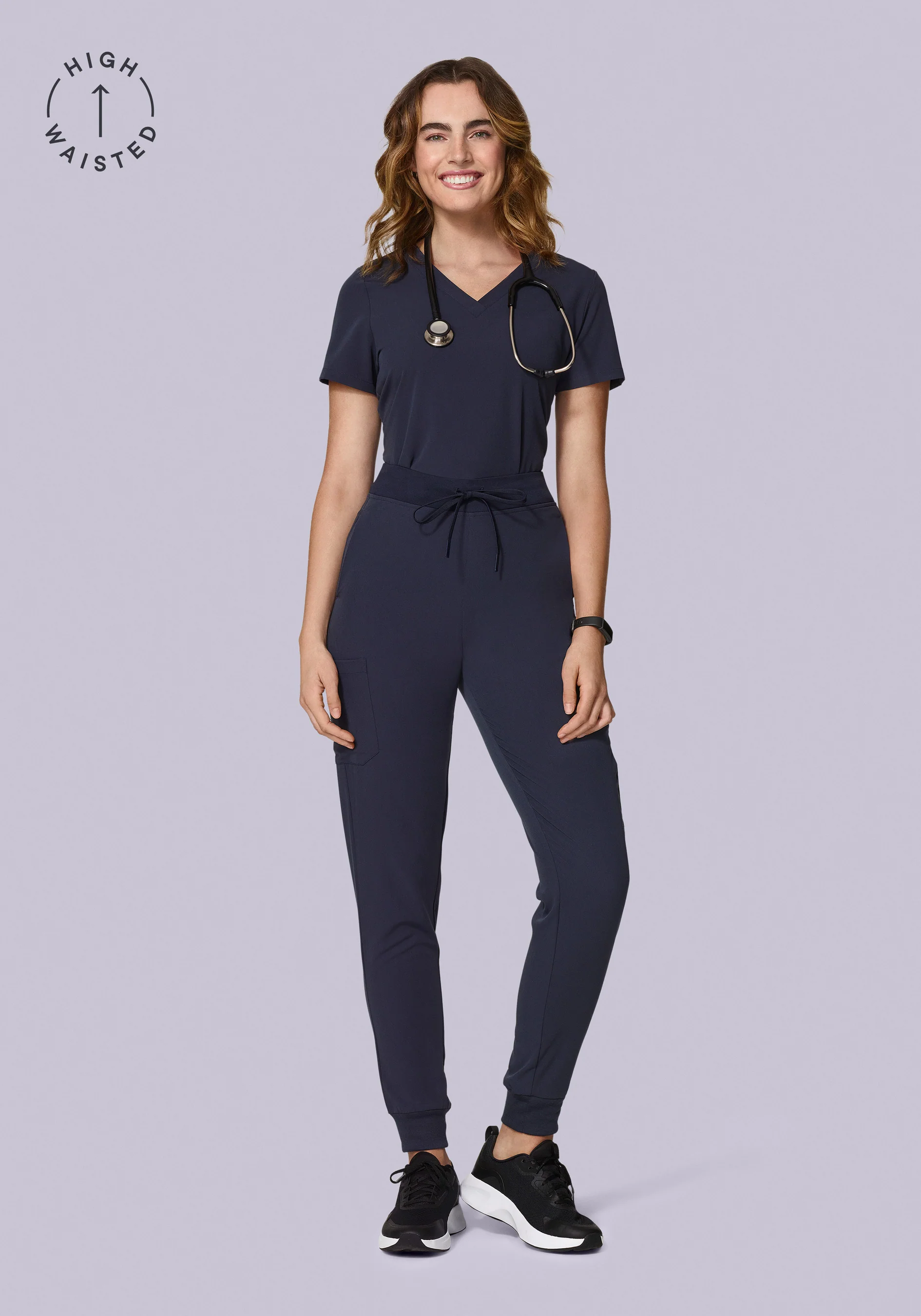 High Waisted Joggers Steel - Image 2