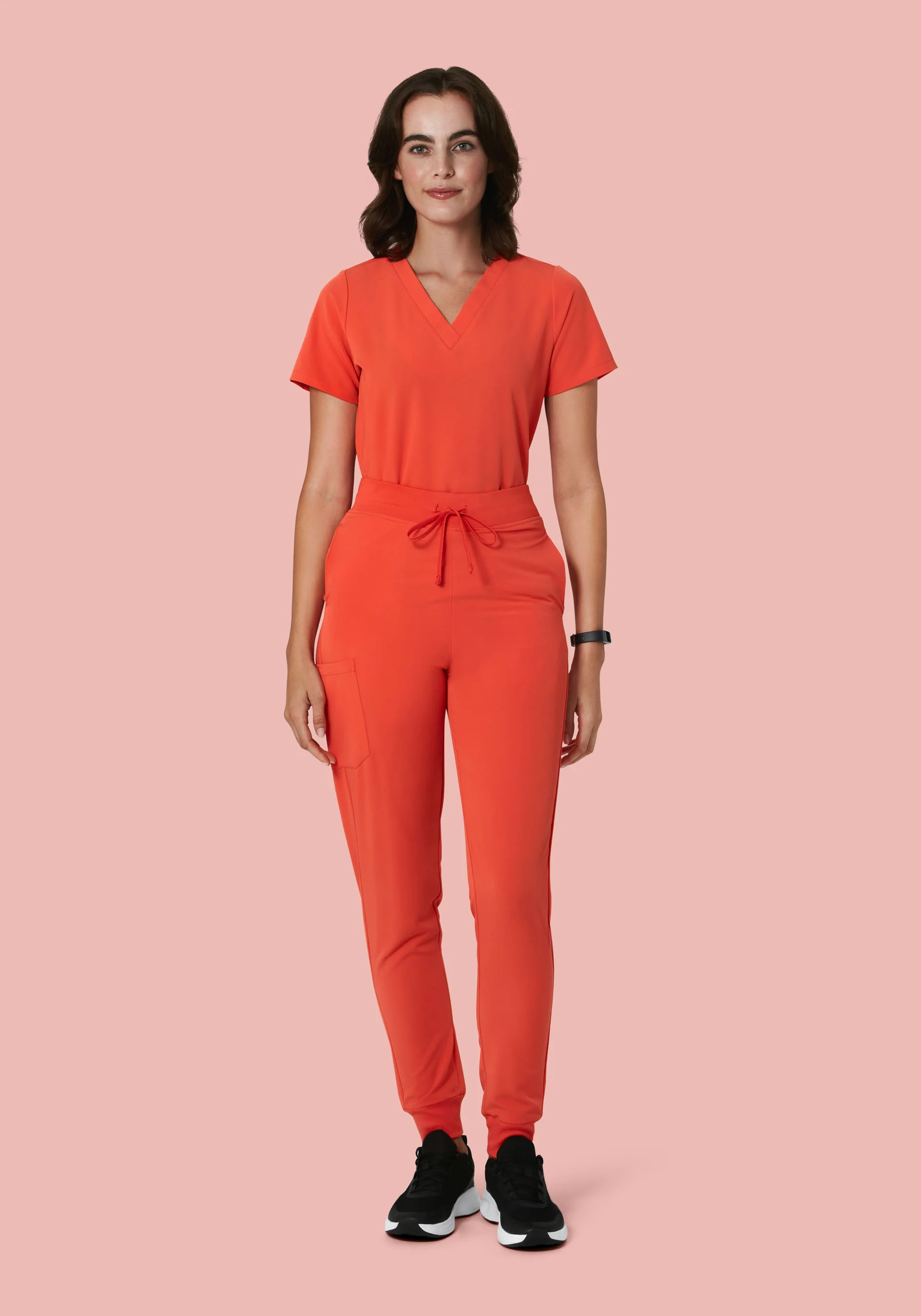 High Waisted Joggers Terracotta - Image 2