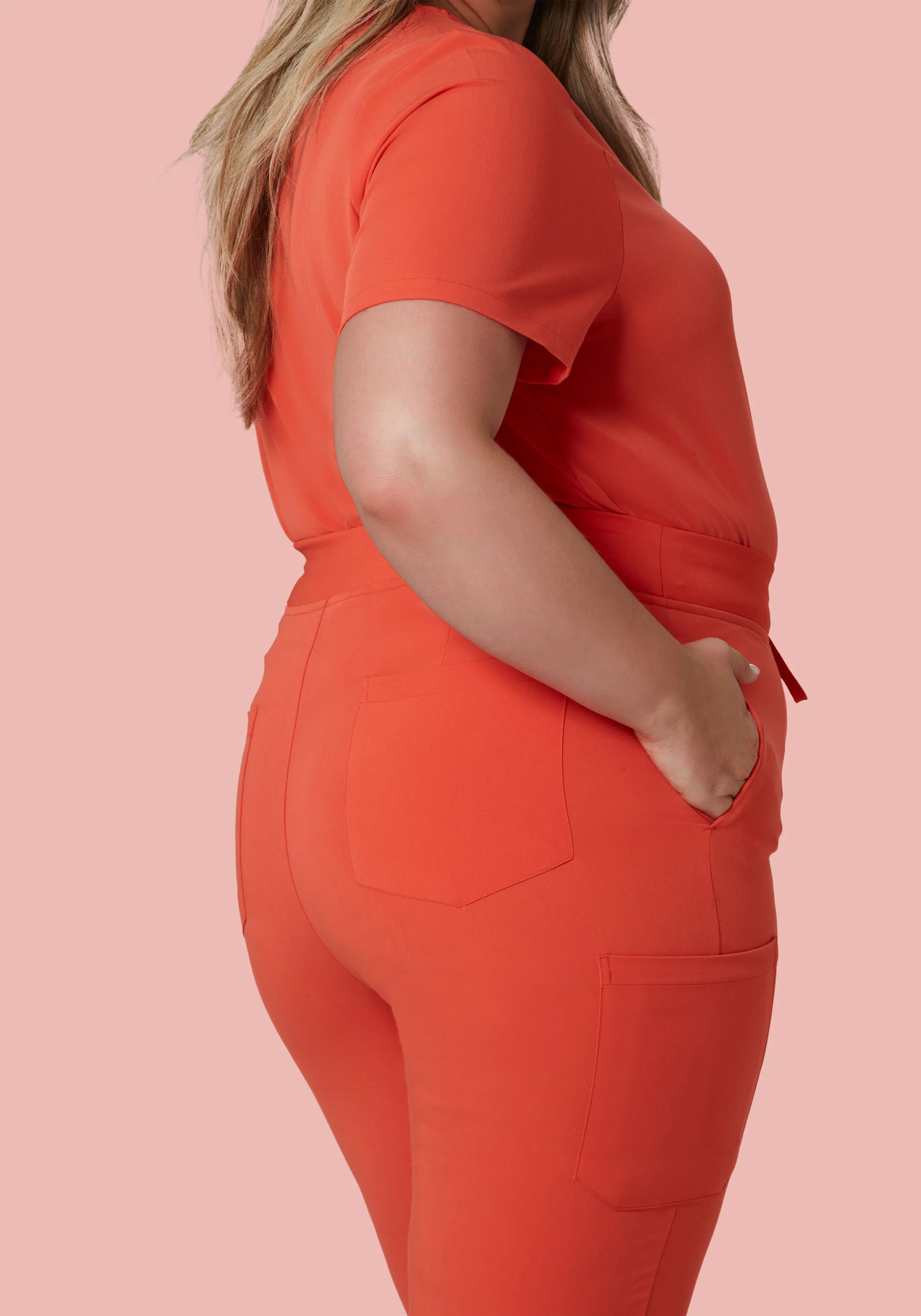 High Waisted Joggers Terracotta - Image 7