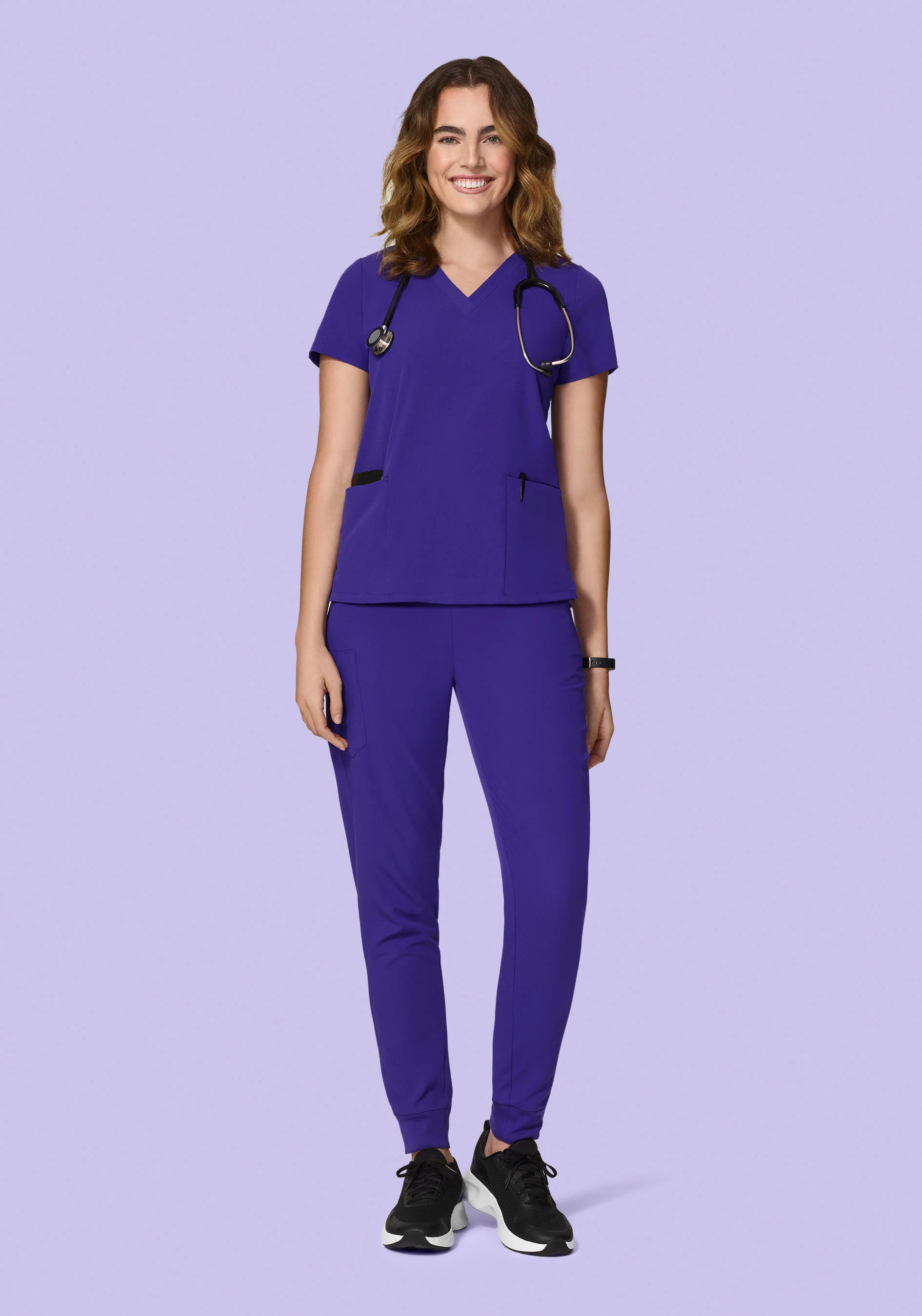 High Waisted Joggers True Grape - Image 4