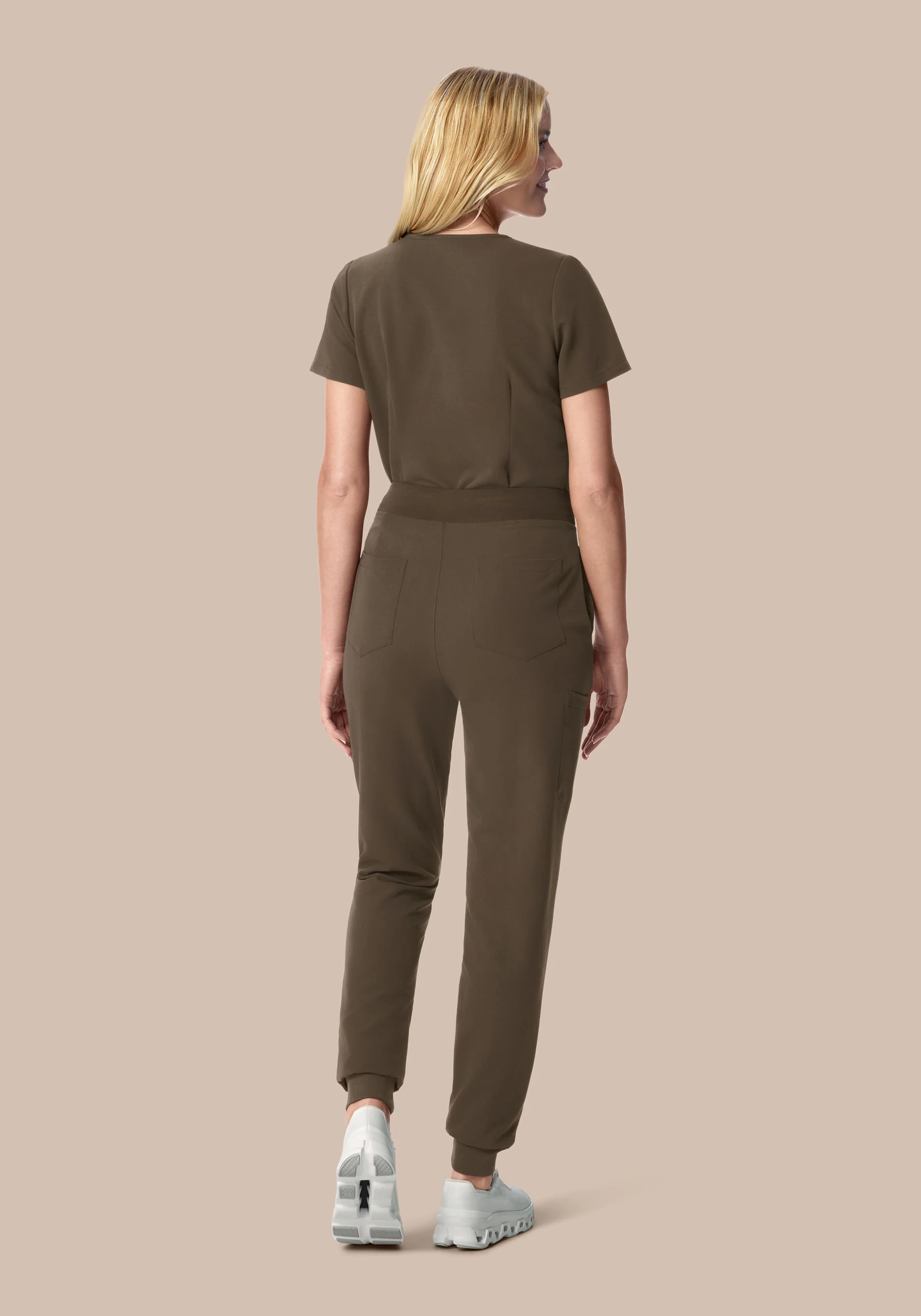 High Waisted Joggers Truffle - Image 4