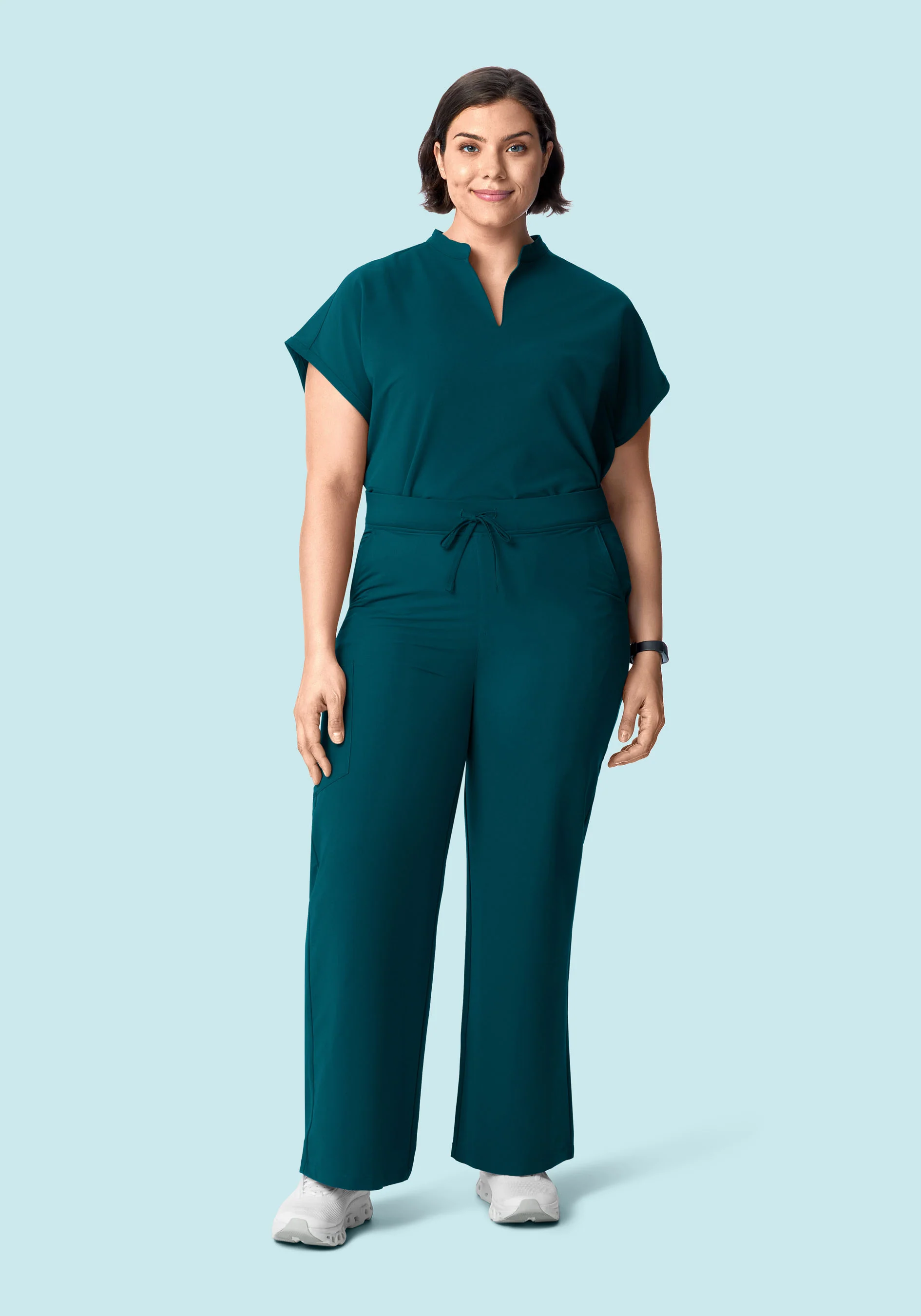 High Waisted Wide Leg Caribbean Blue - Image 6