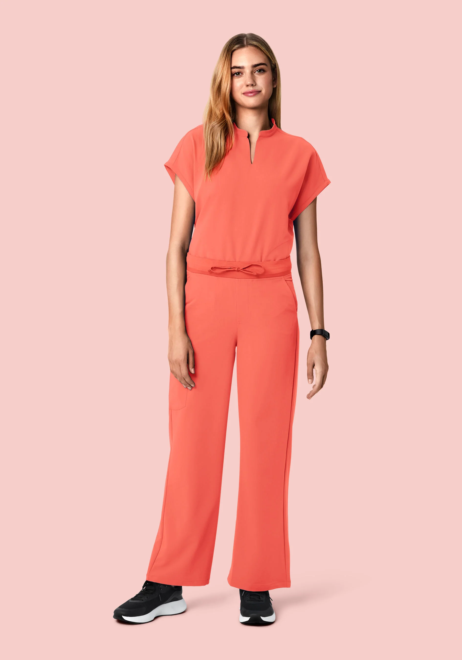 High Waisted Wide Leg Coral - Image 2