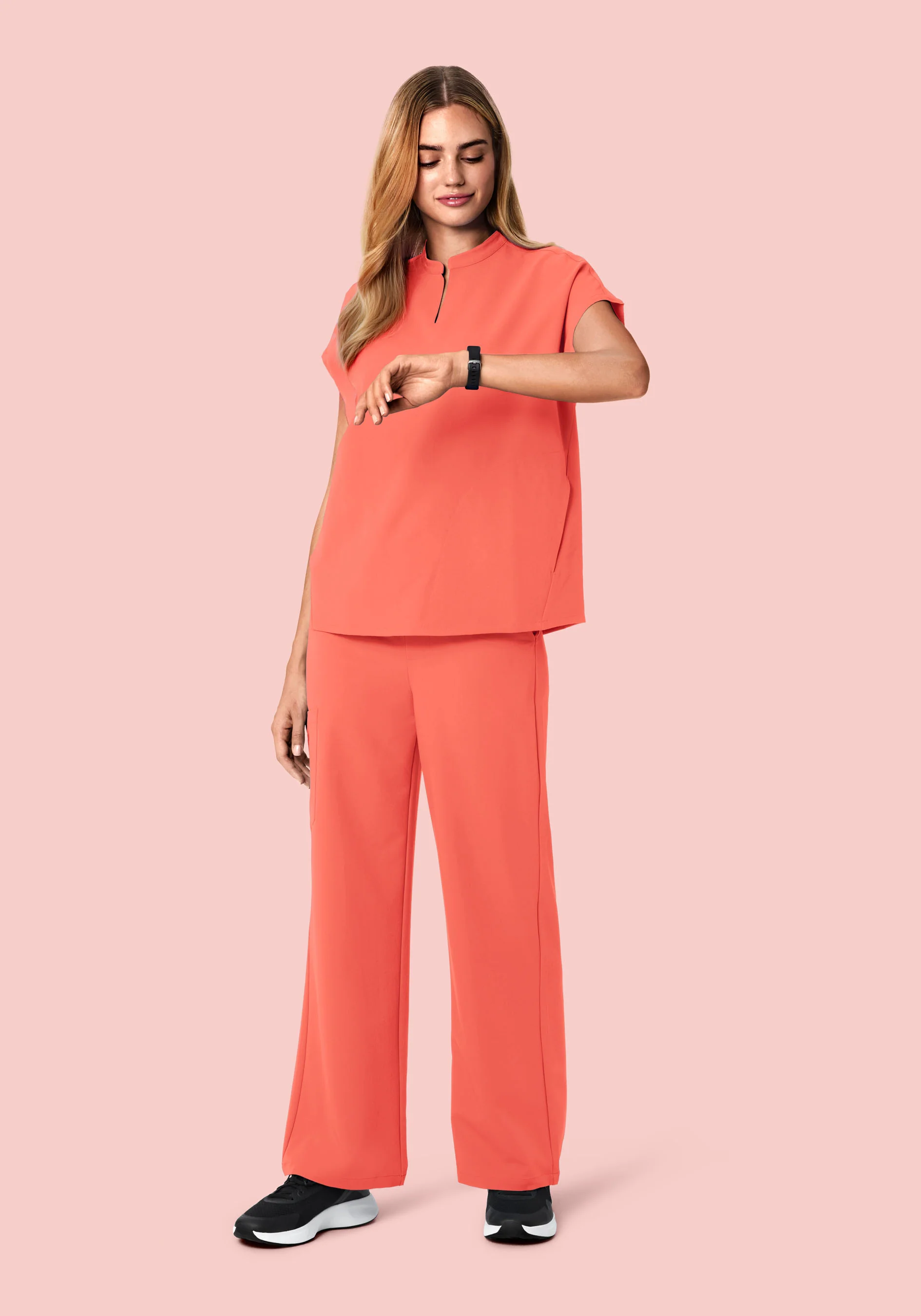 High Waisted Wide Leg Coral - Image 3
