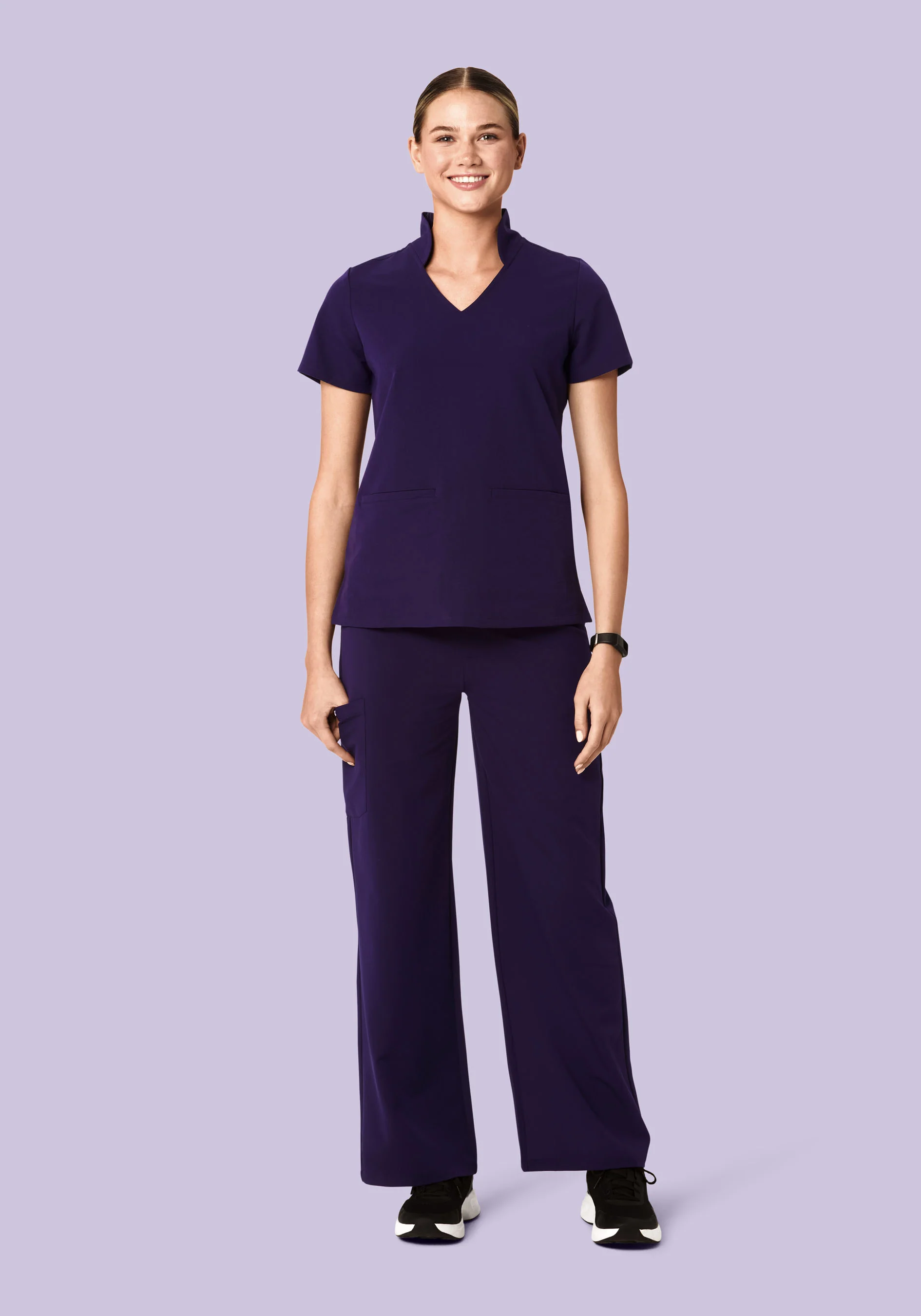 High Waisted Wide Leg Eggplant - Image 3