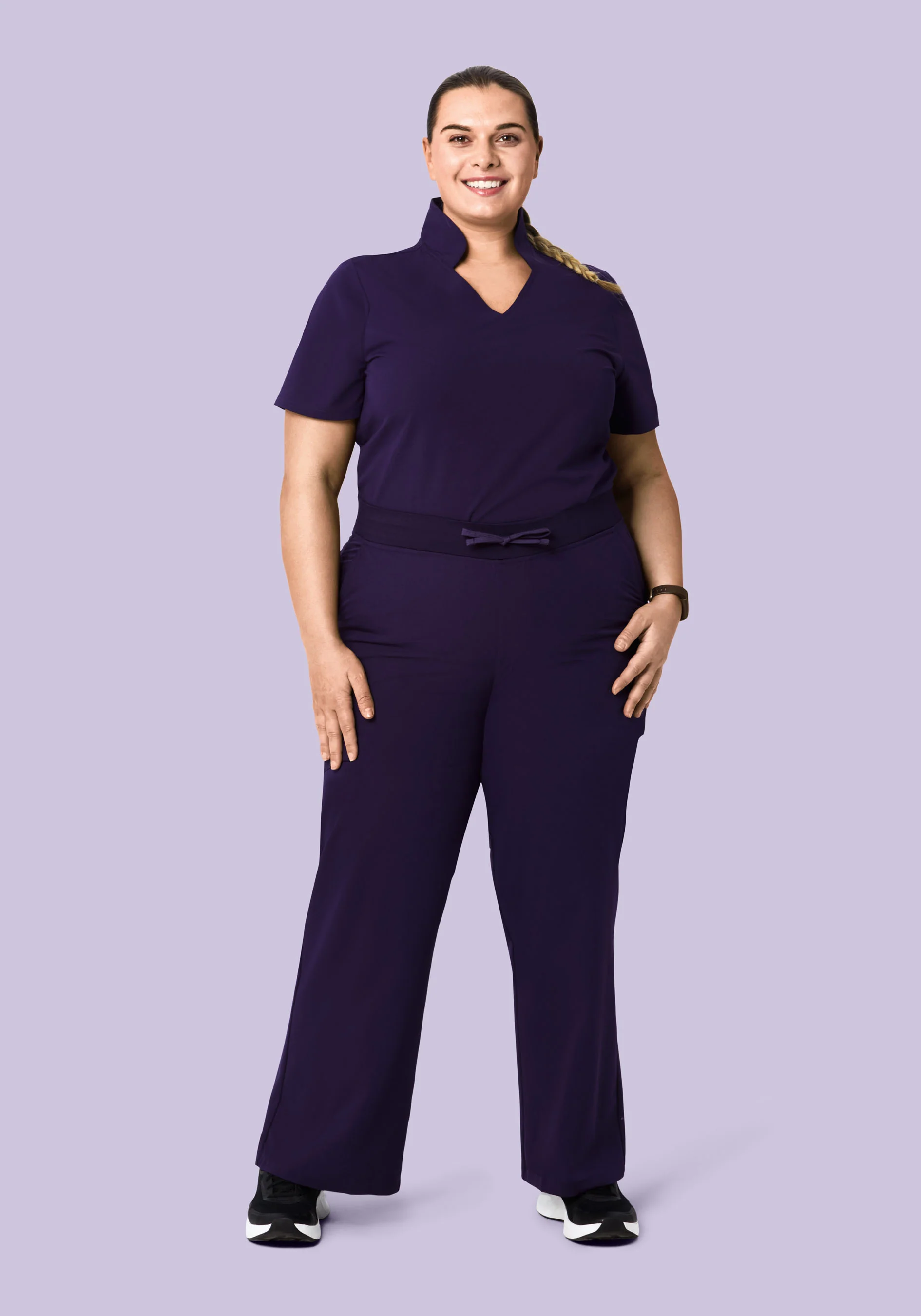 High Waisted Wide Leg Eggplant - Image 6