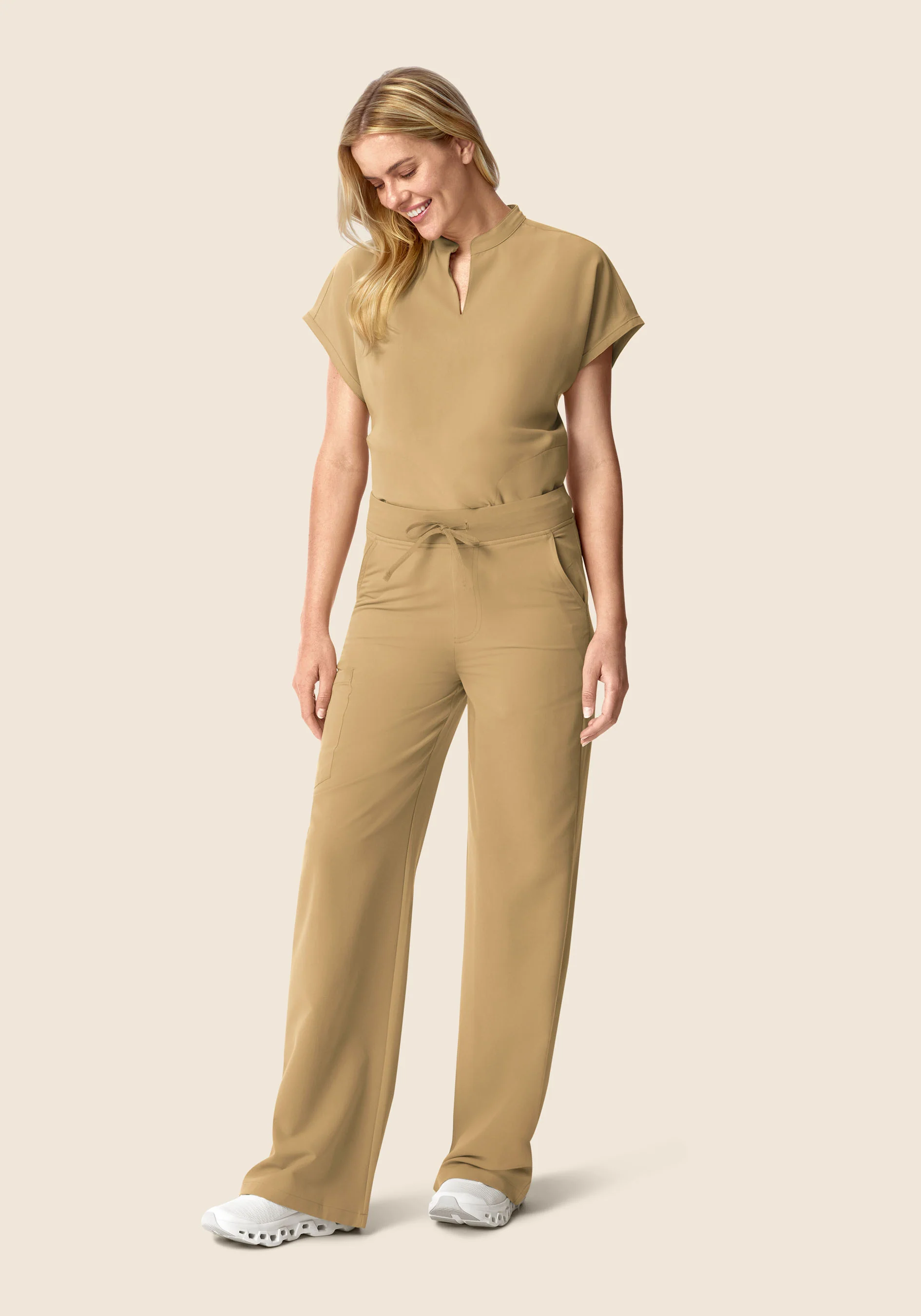 High Waisted Wide Leg Latte - Image 2