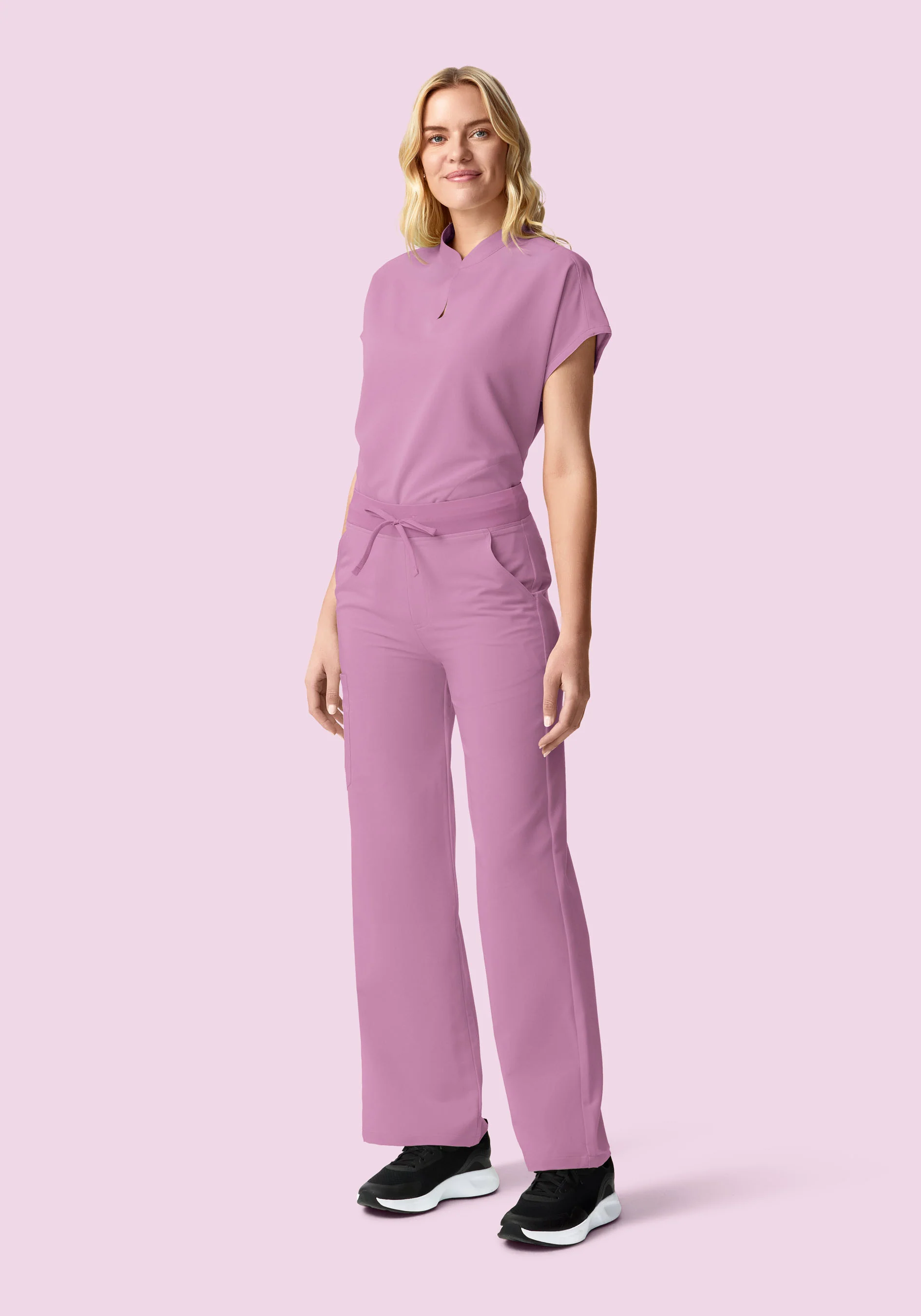 High Waisted Wide Leg Lilac - Image 2