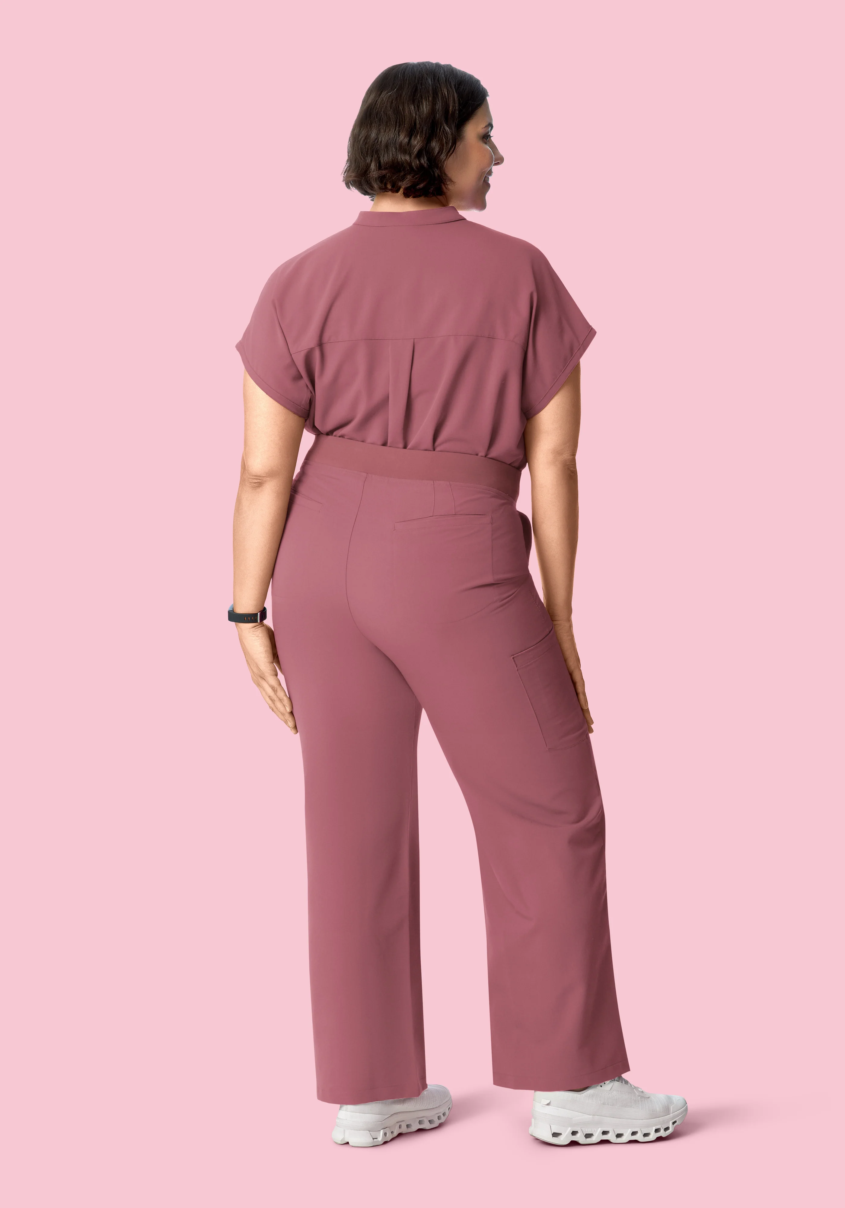 High Waisted Wide Leg Mauve - Image 7