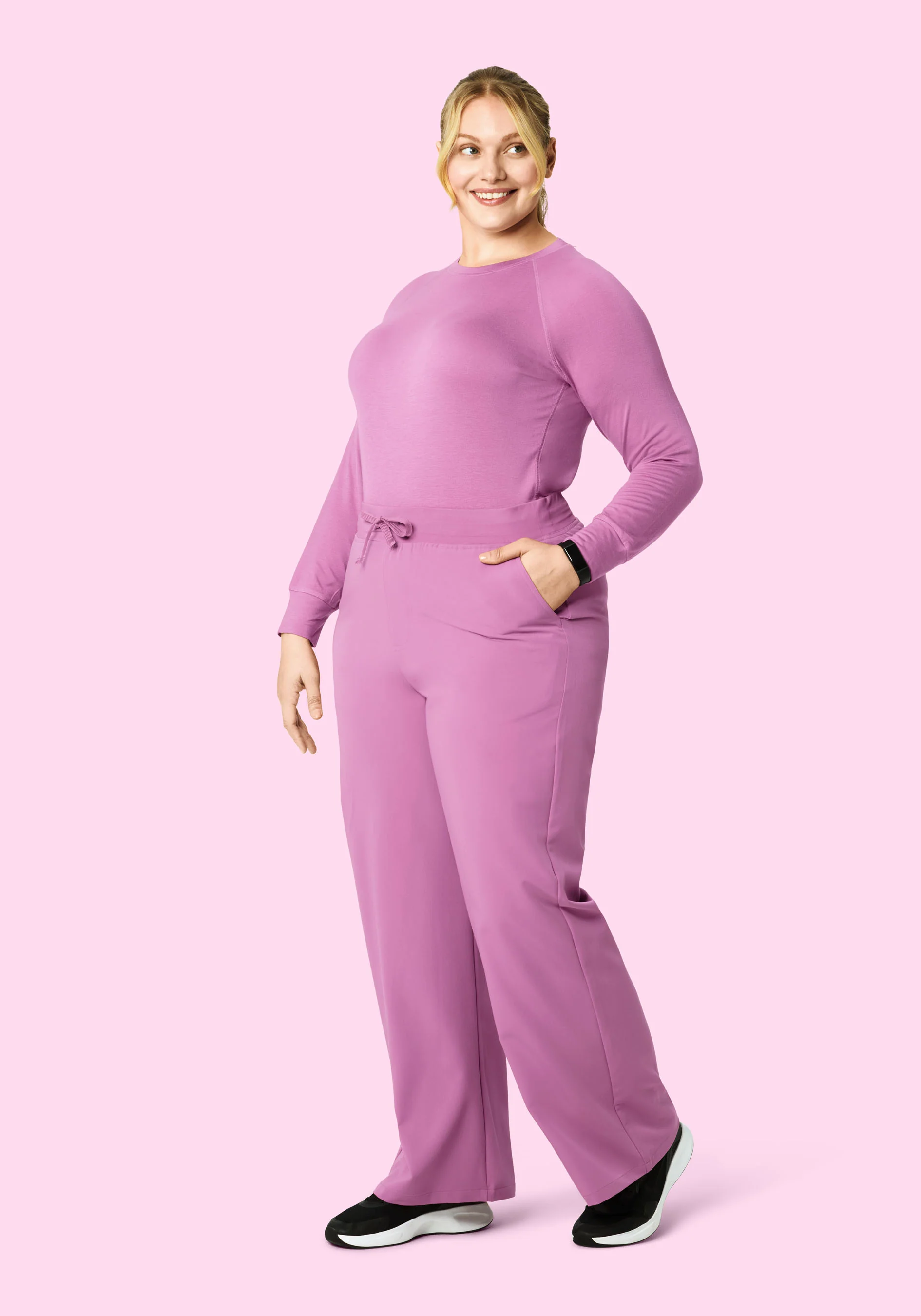 High Waisted Wide Leg Mulberry - Image 6