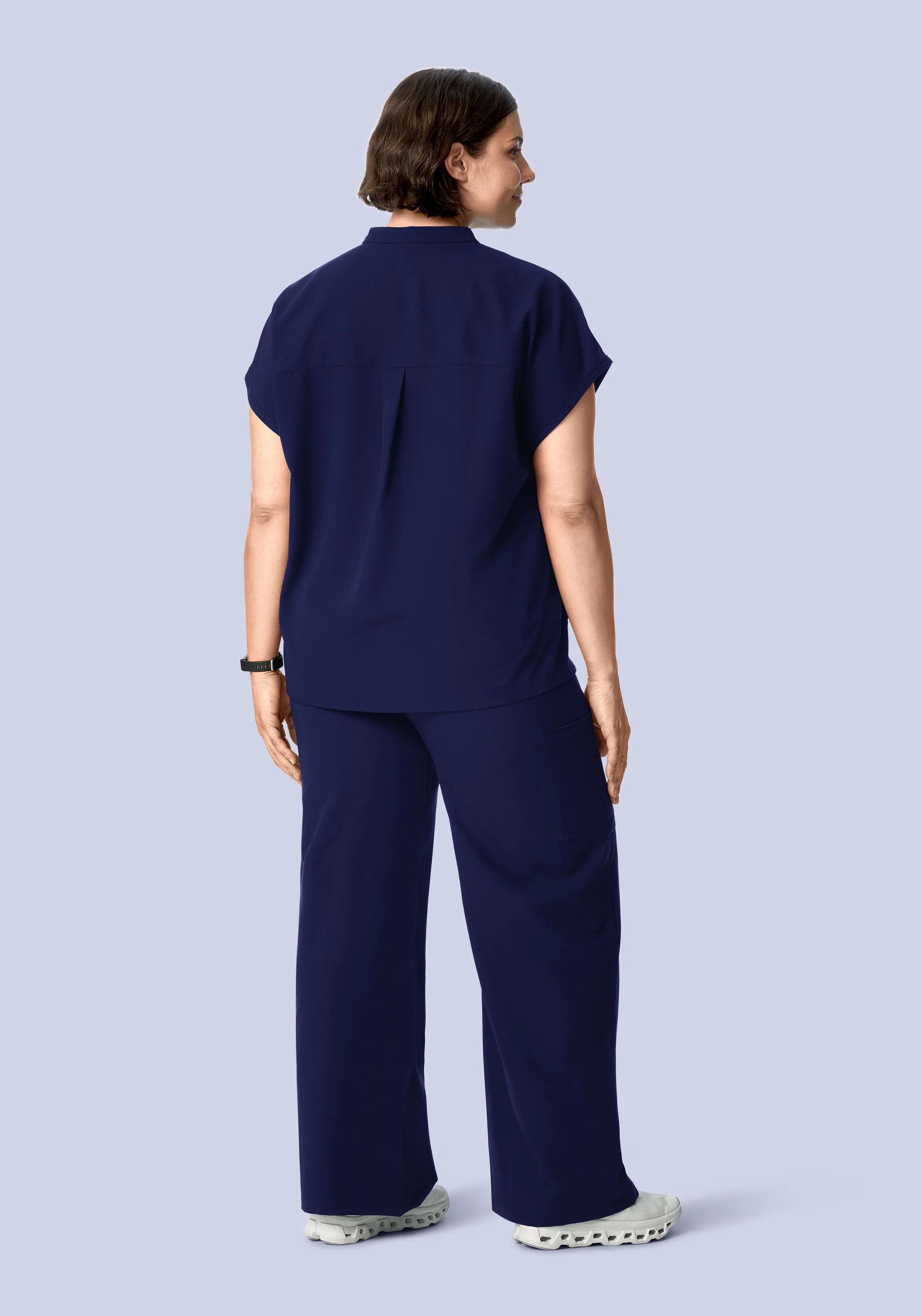 High Waisted Wide Leg Navy - Image 7