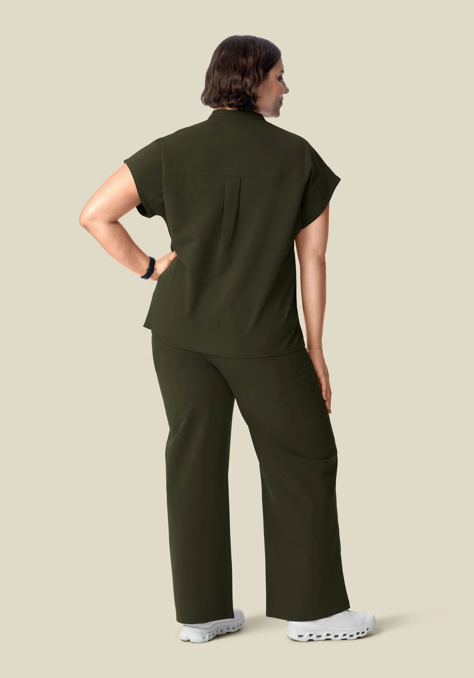 High Waisted Wide Leg Olive - Image 6
