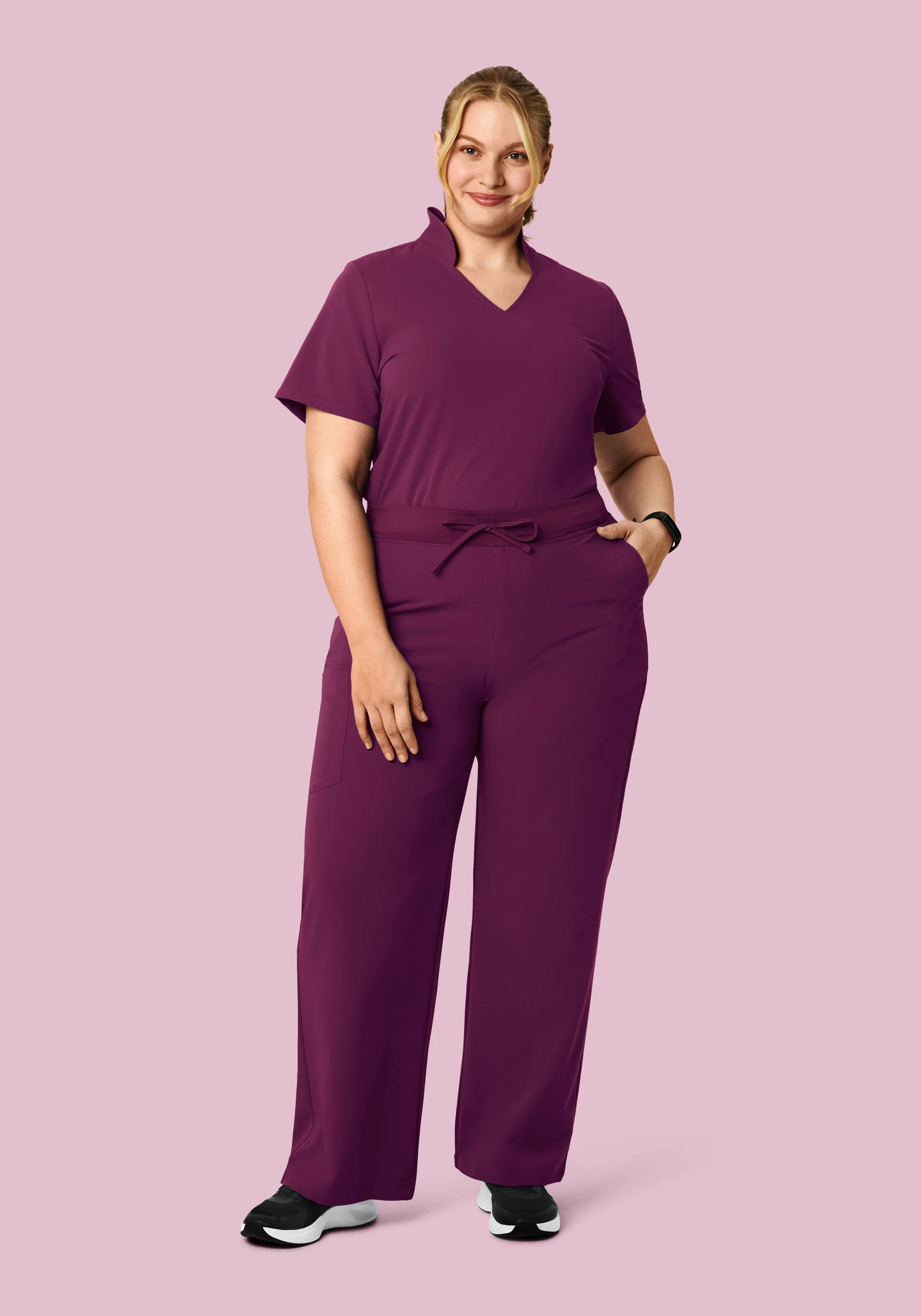 High Waisted Wide Leg Plum - Image 5