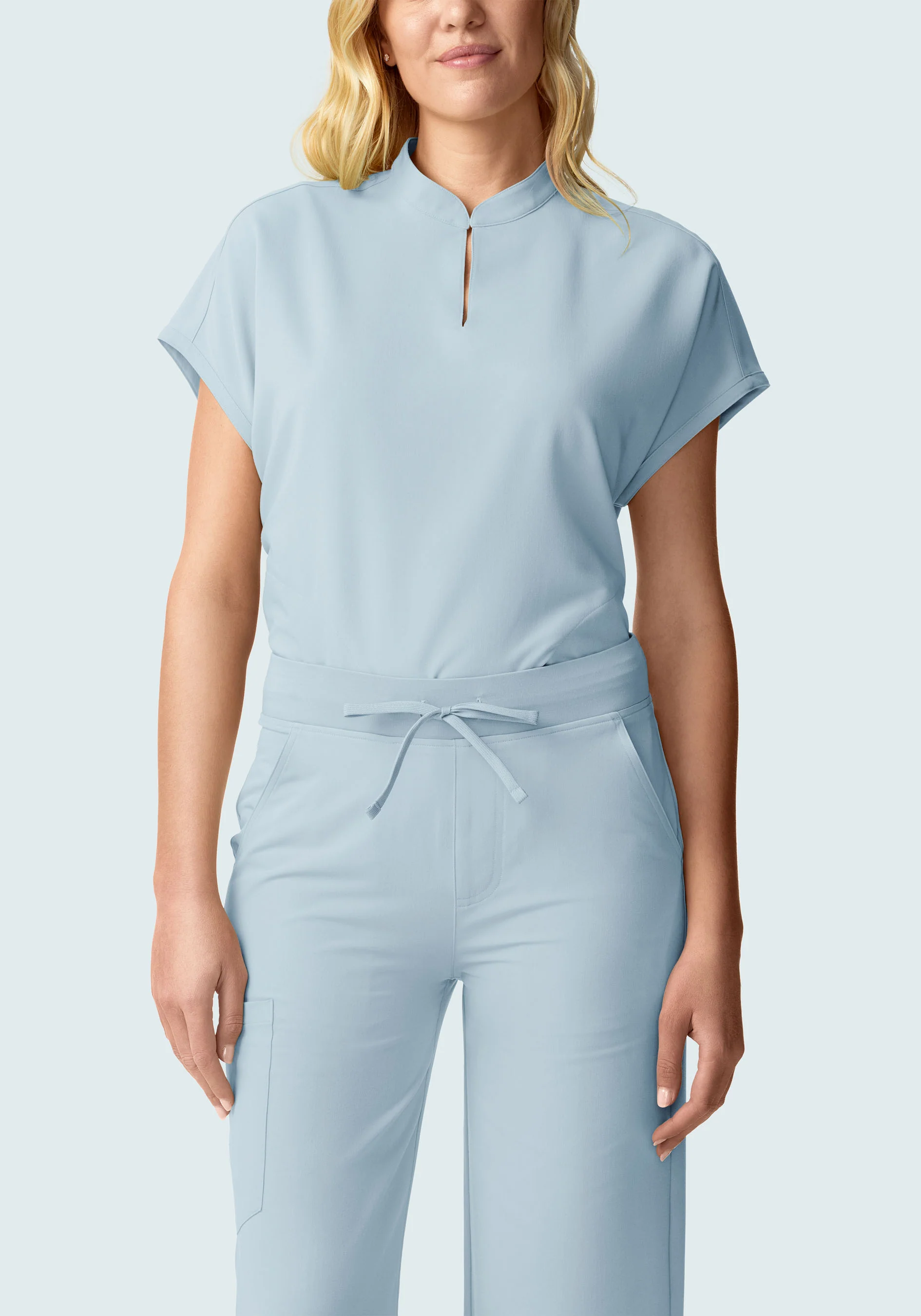High Waisted Wide Leg Powder Blue - Image 3