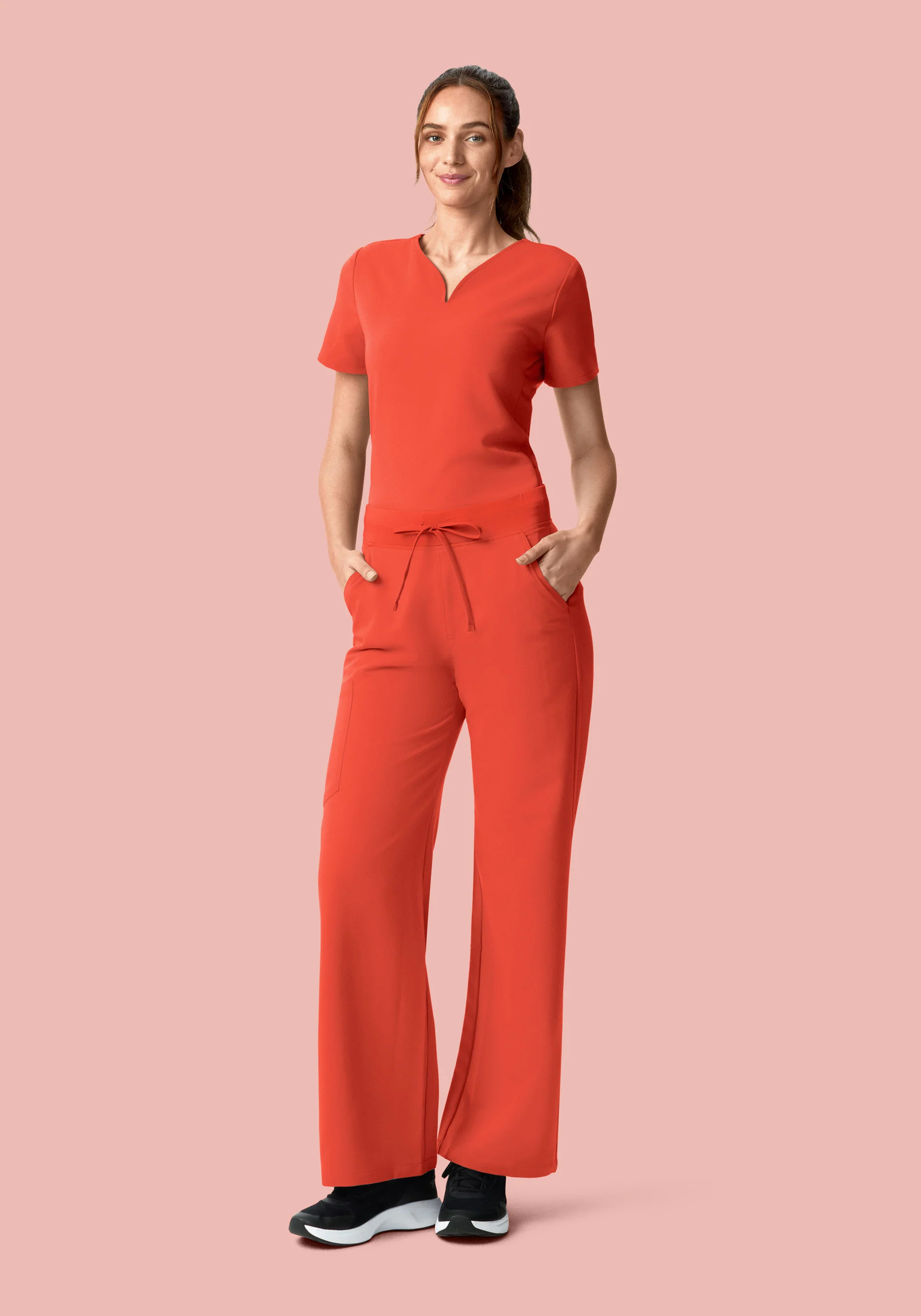 High Waisted Wide Leg Terracotta - Image 4