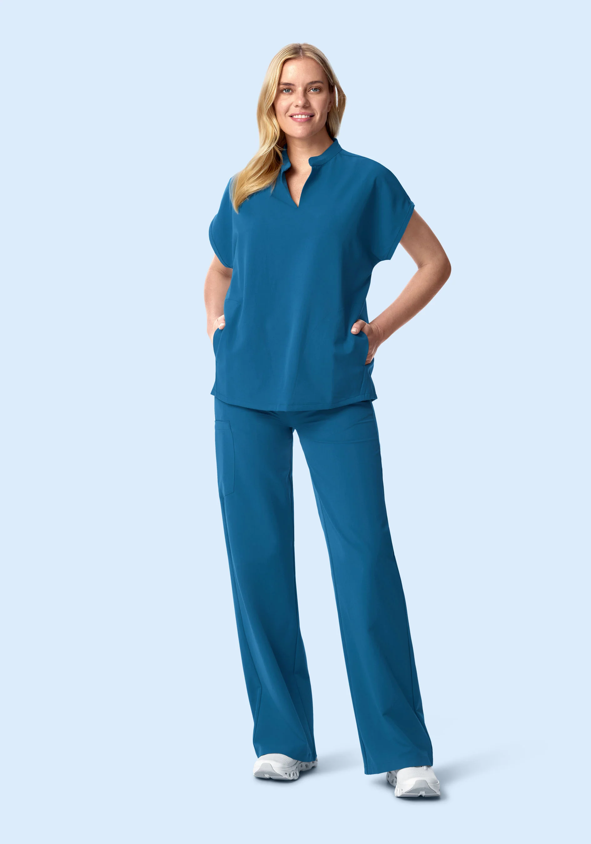 High Waisted Wide Leg Vallarta Blue - Image 3