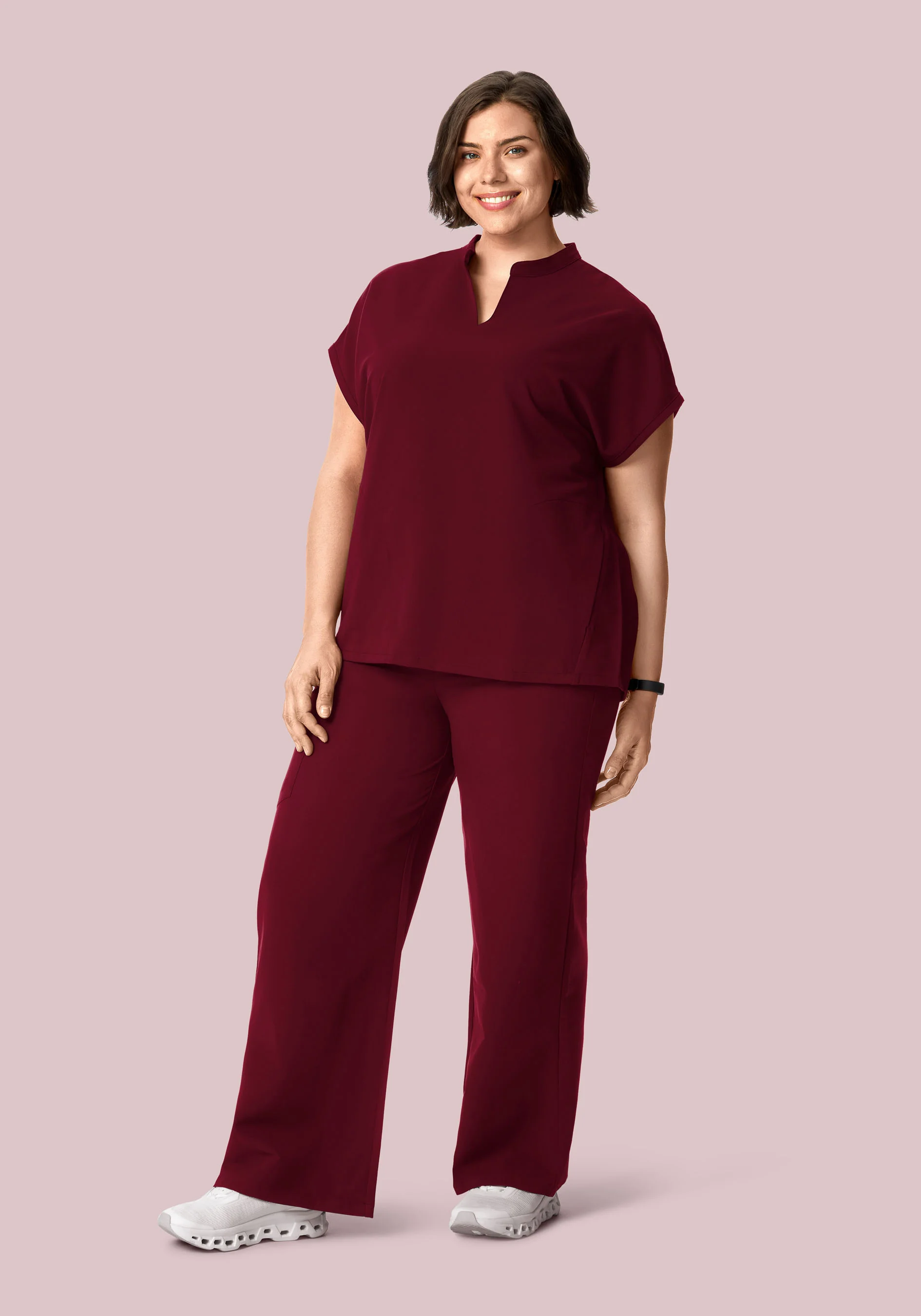 High Waisted Wide Leg Wine - Image 6
