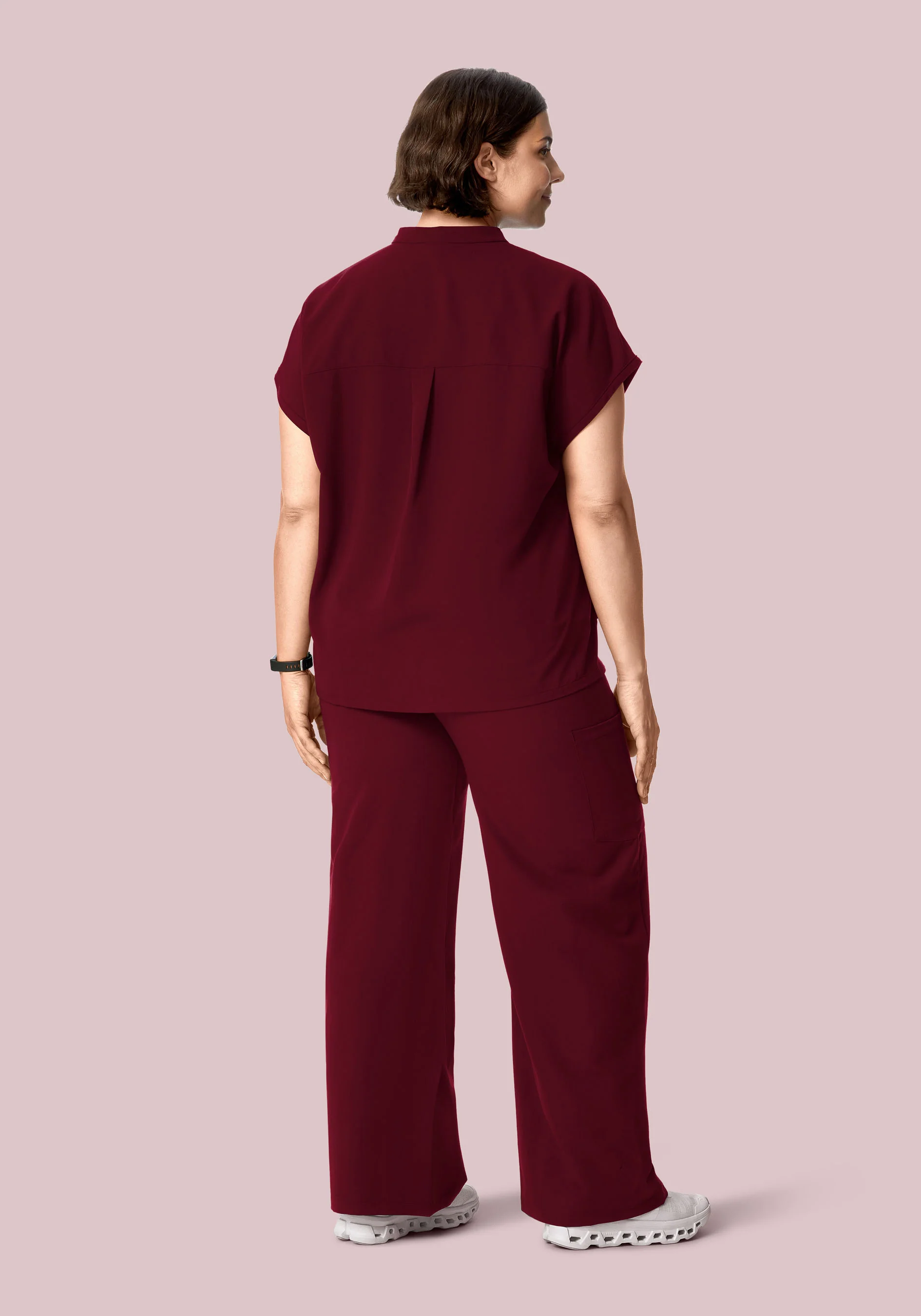 High Waisted Wide Leg Wine - Image 7