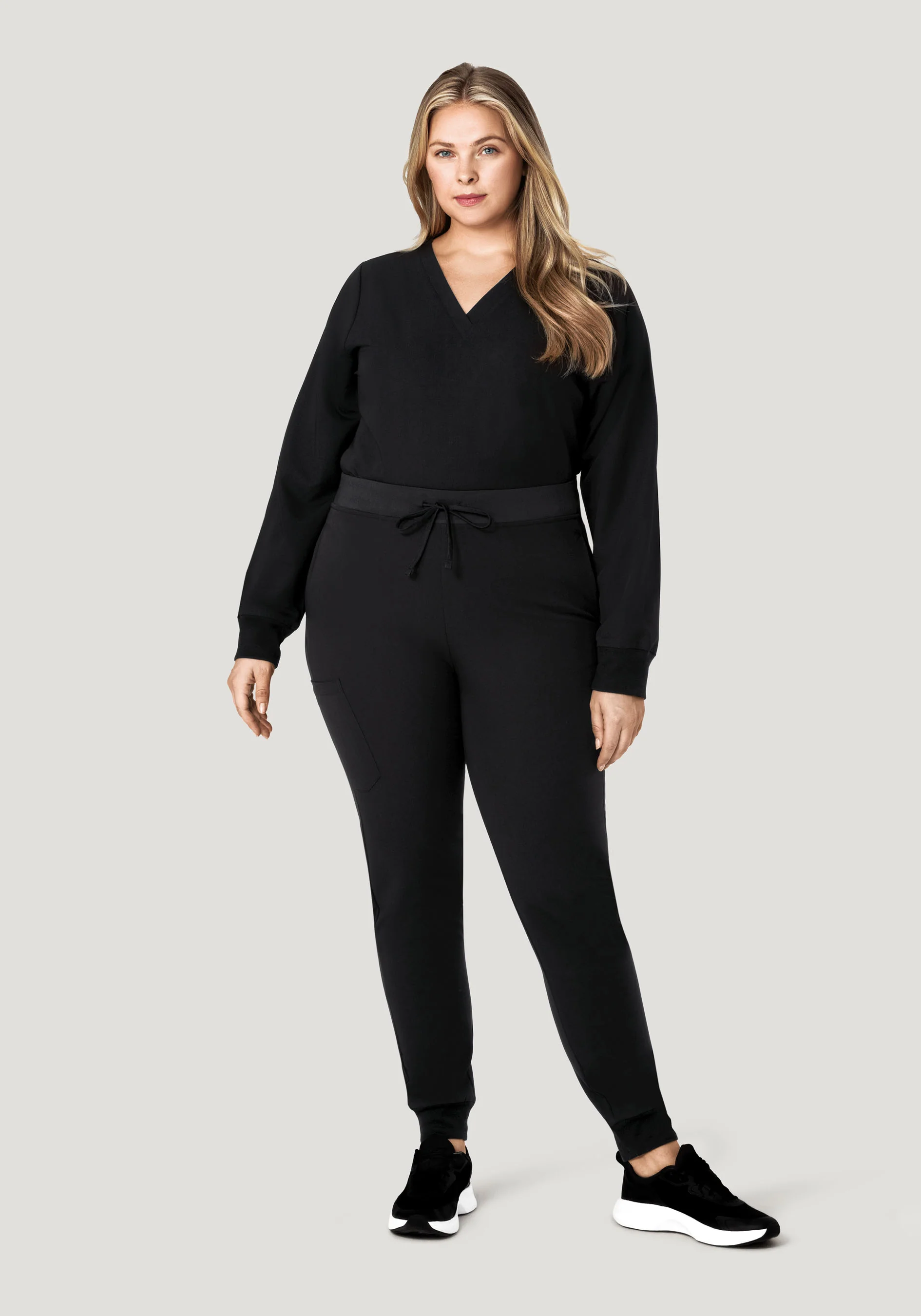 Long Sleeve 6 Pocket Top Black - Image 10