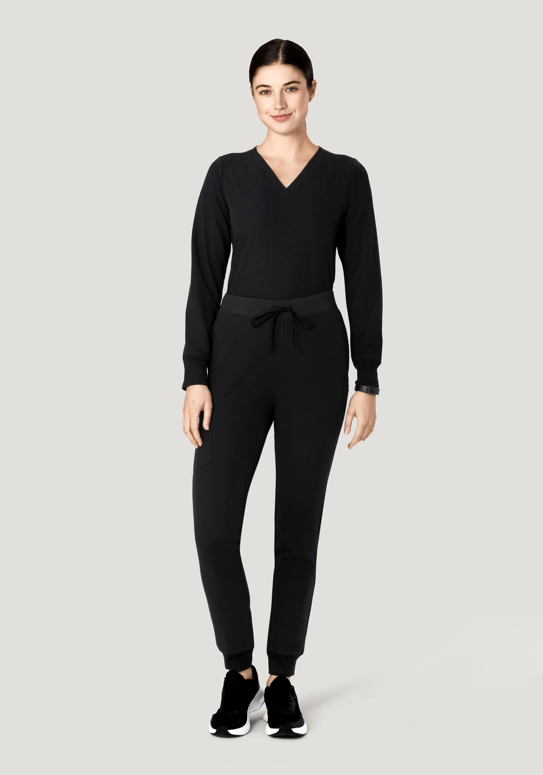 Long Sleeve 6 Pocket Top Black - Image 5