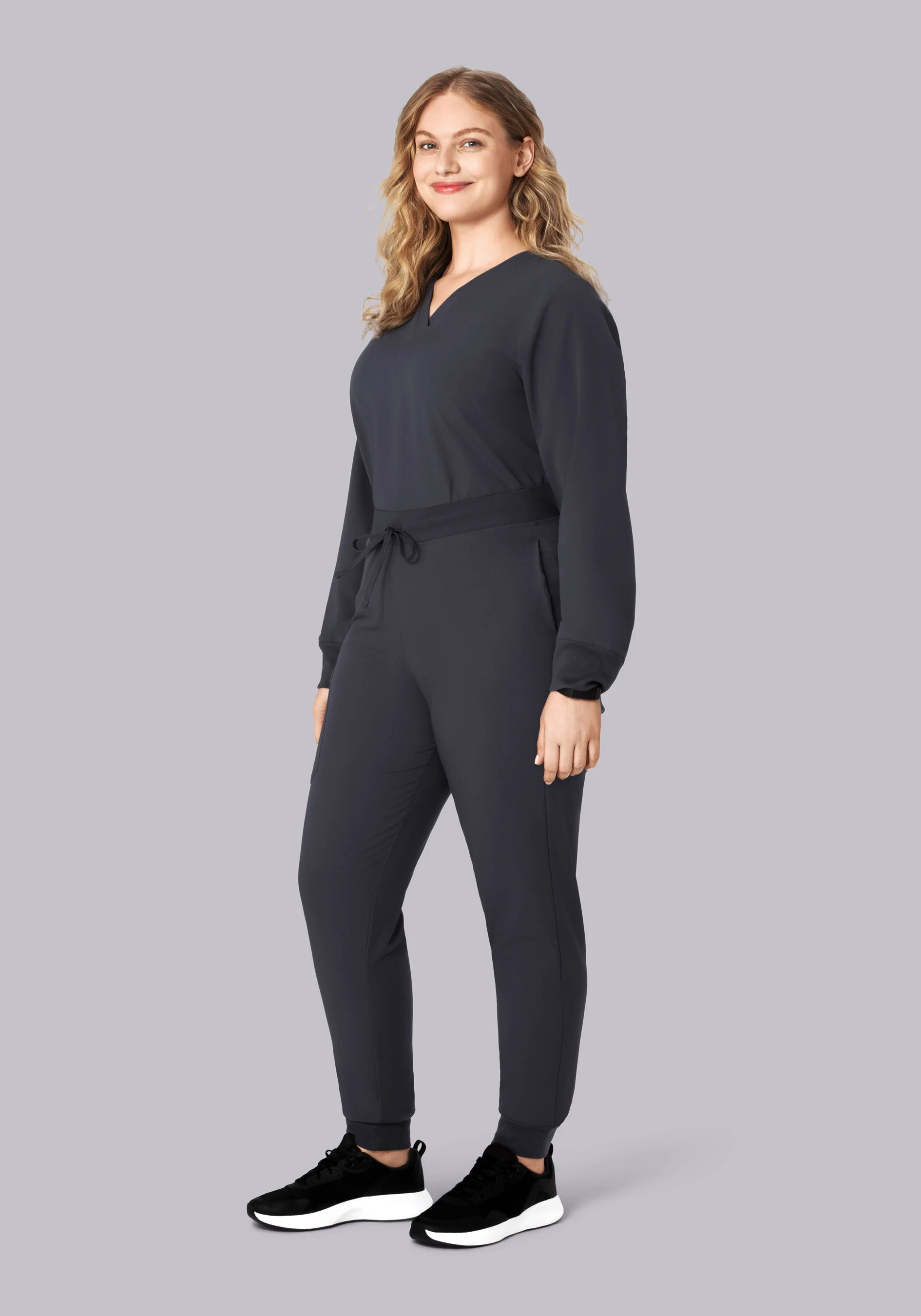 Long Sleeve 6 Pocket Top Pewter - Image 7