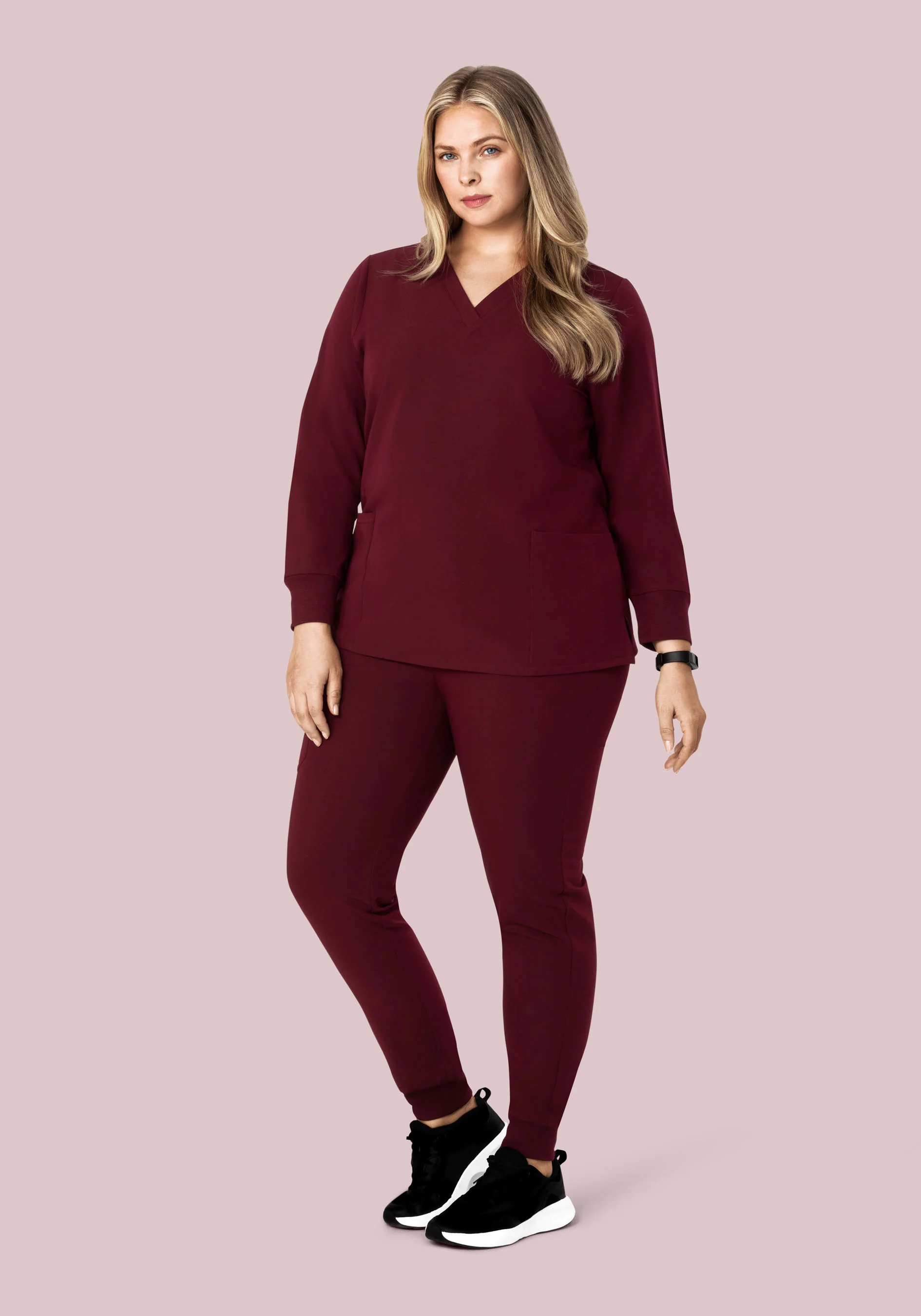 Long Sleeve 6 Pocket Top Wine - Image 9