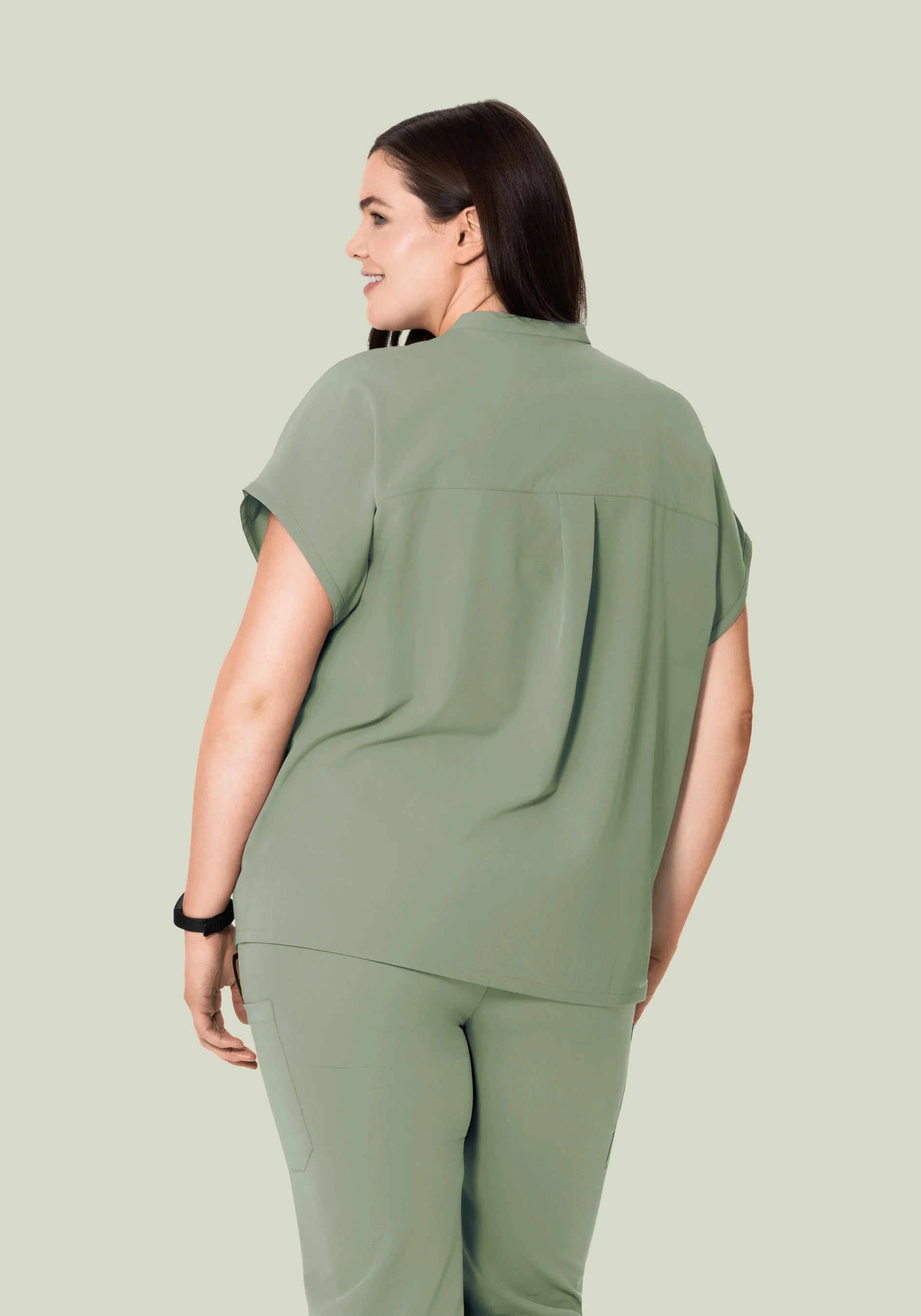 Mandarin Dolman Top Cool Sage - Image 8