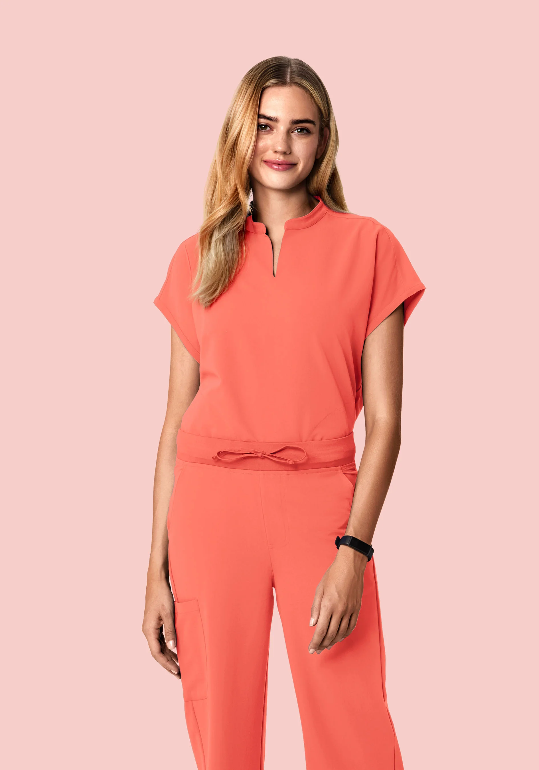Mandarin Dolman Top Coral - Image 2