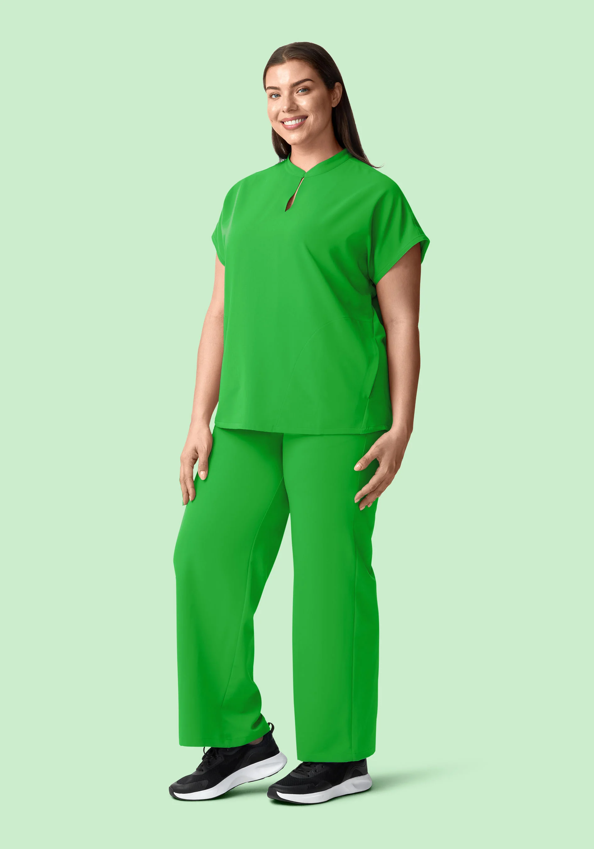 Mandarin Dolman Top Kelly Green - Image 7