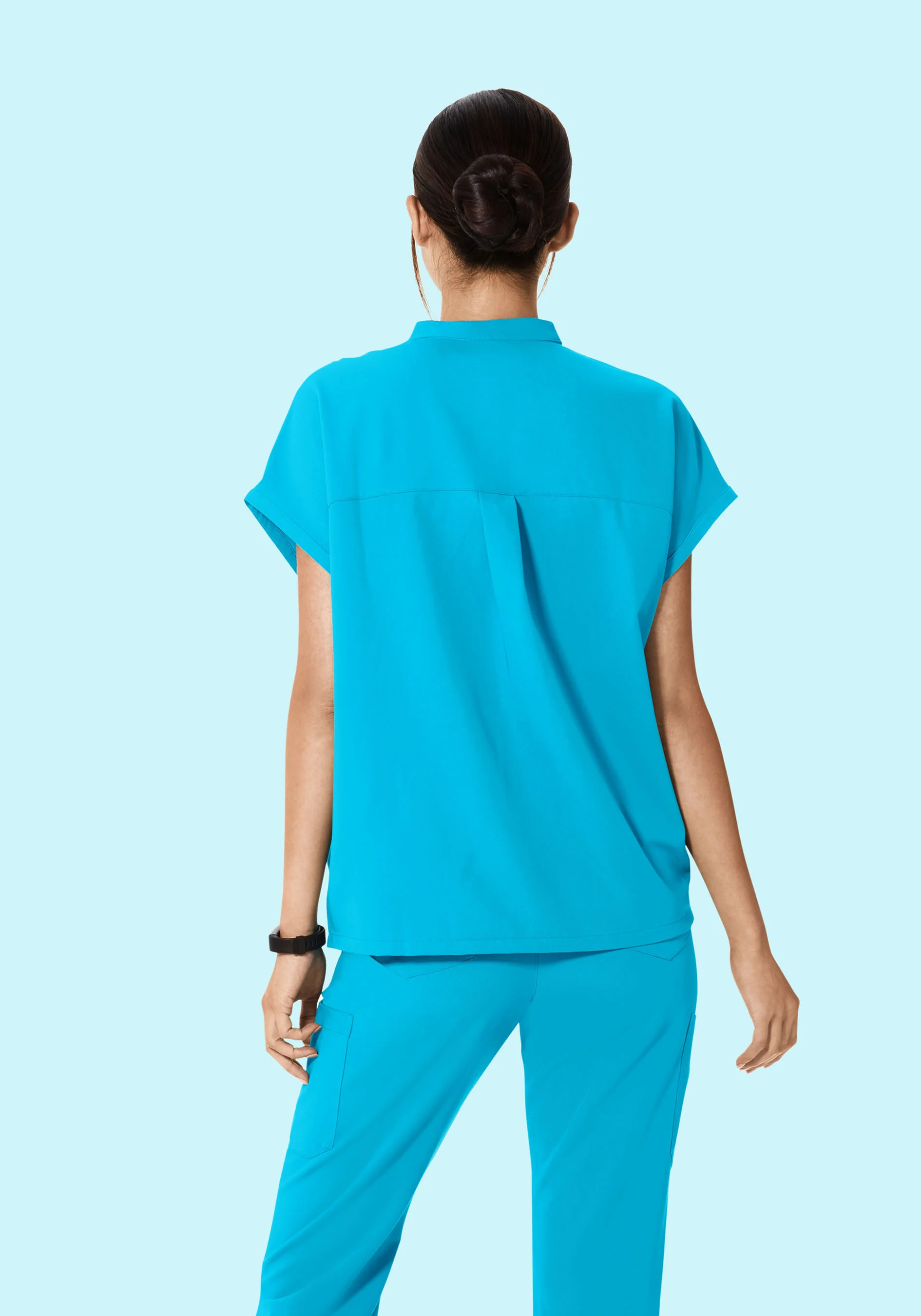 Mandarin Dolman Top Pacific Blue - Image 4