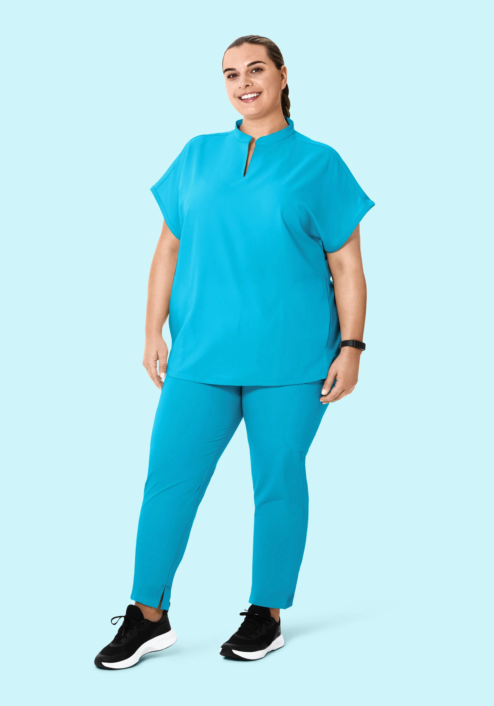 Mandarin Dolman Top Pacific Blue - Image 7