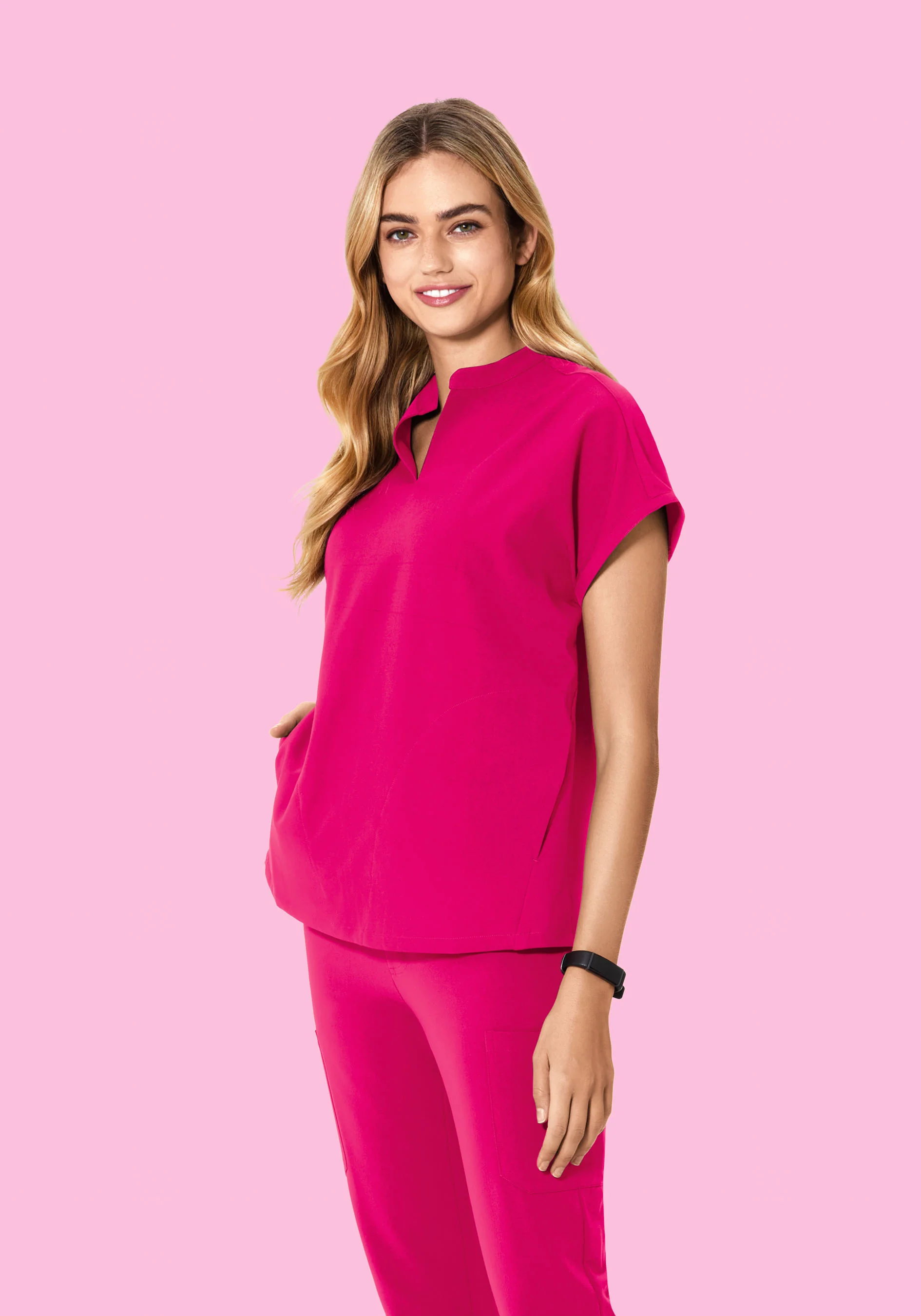 Mandarin Dolman Top Raspberry - Image 2