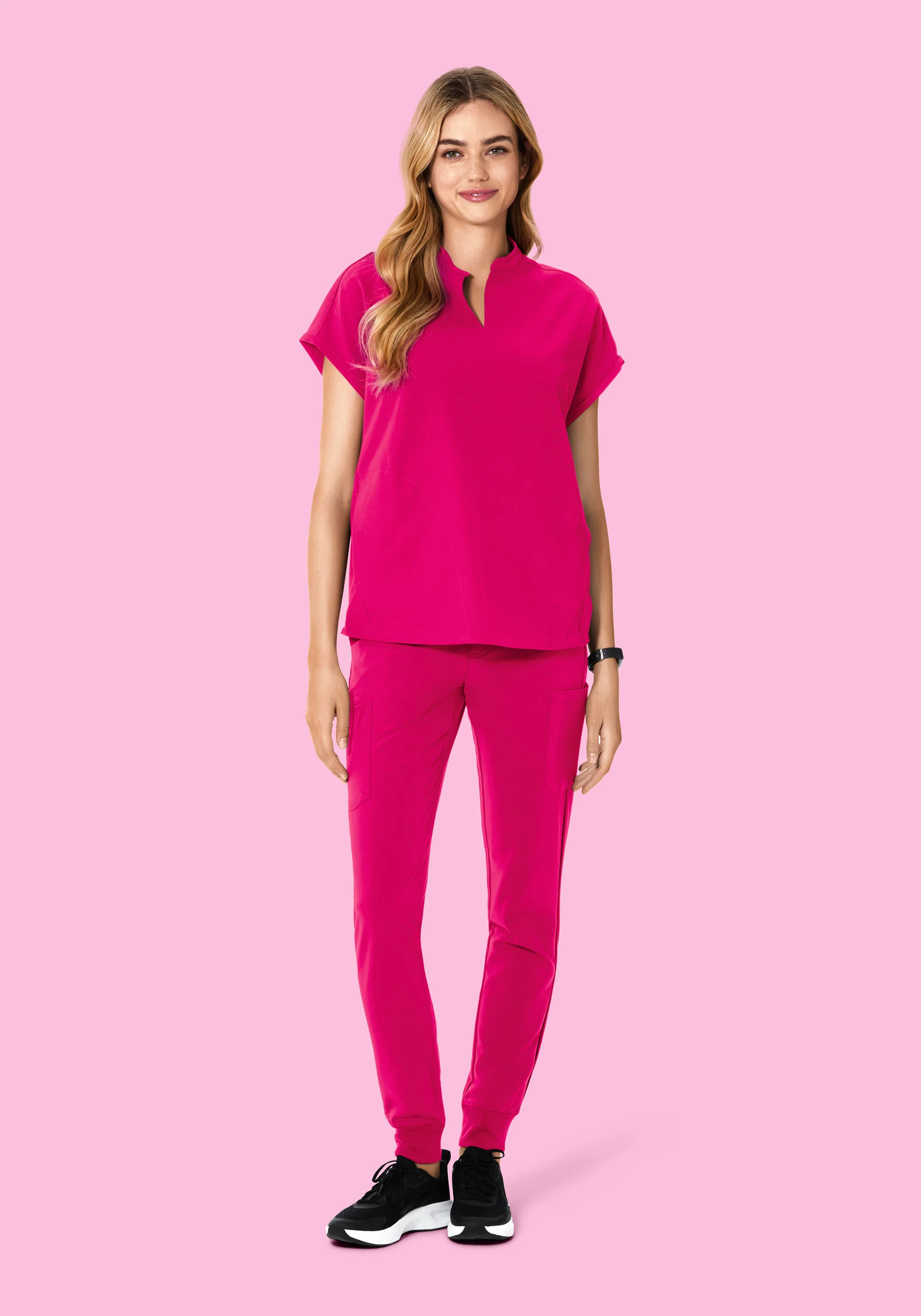 Mandarin Dolman Top Raspberry - Image 3