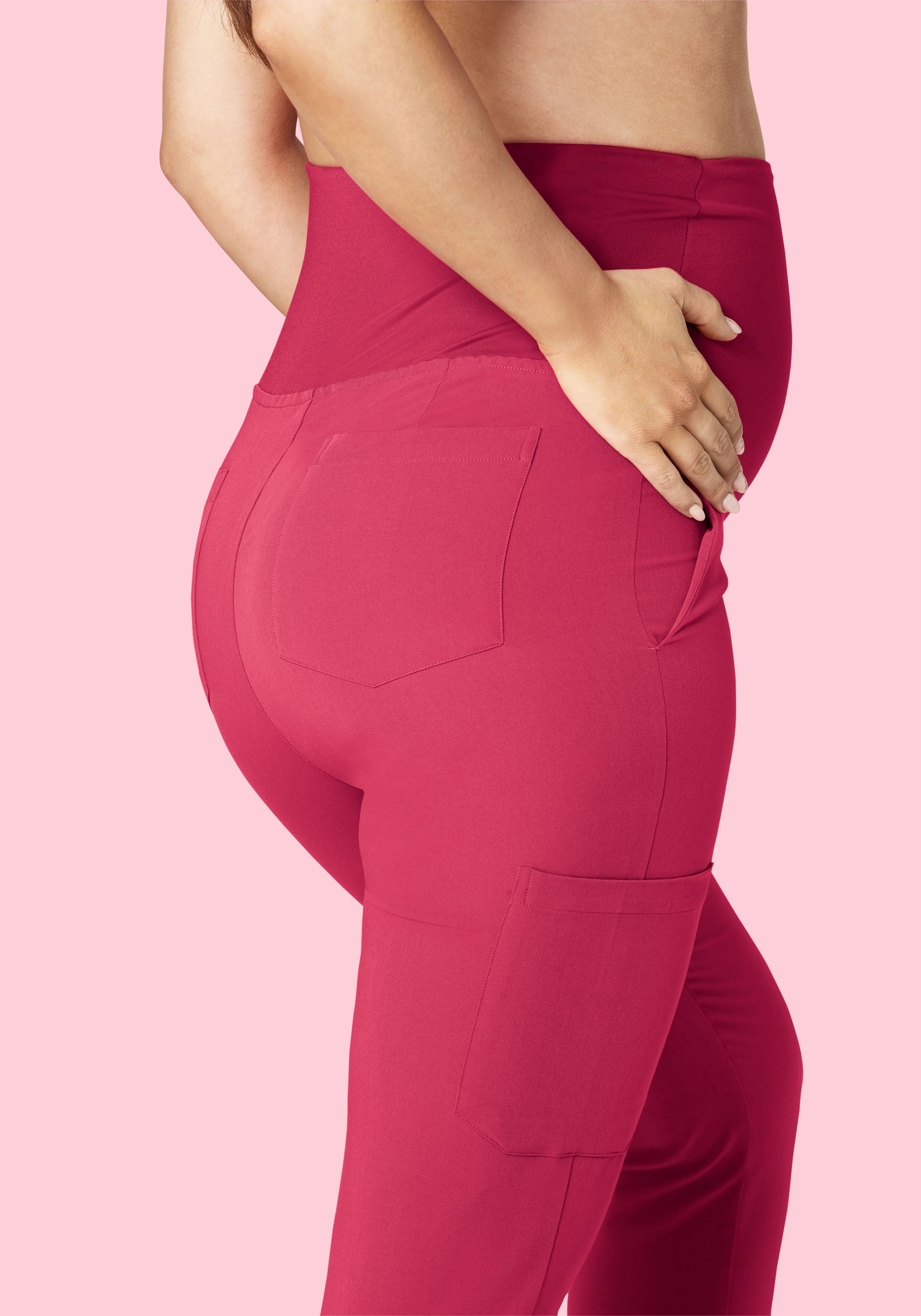 Maternity Joggers Deep Magenta - Image 2