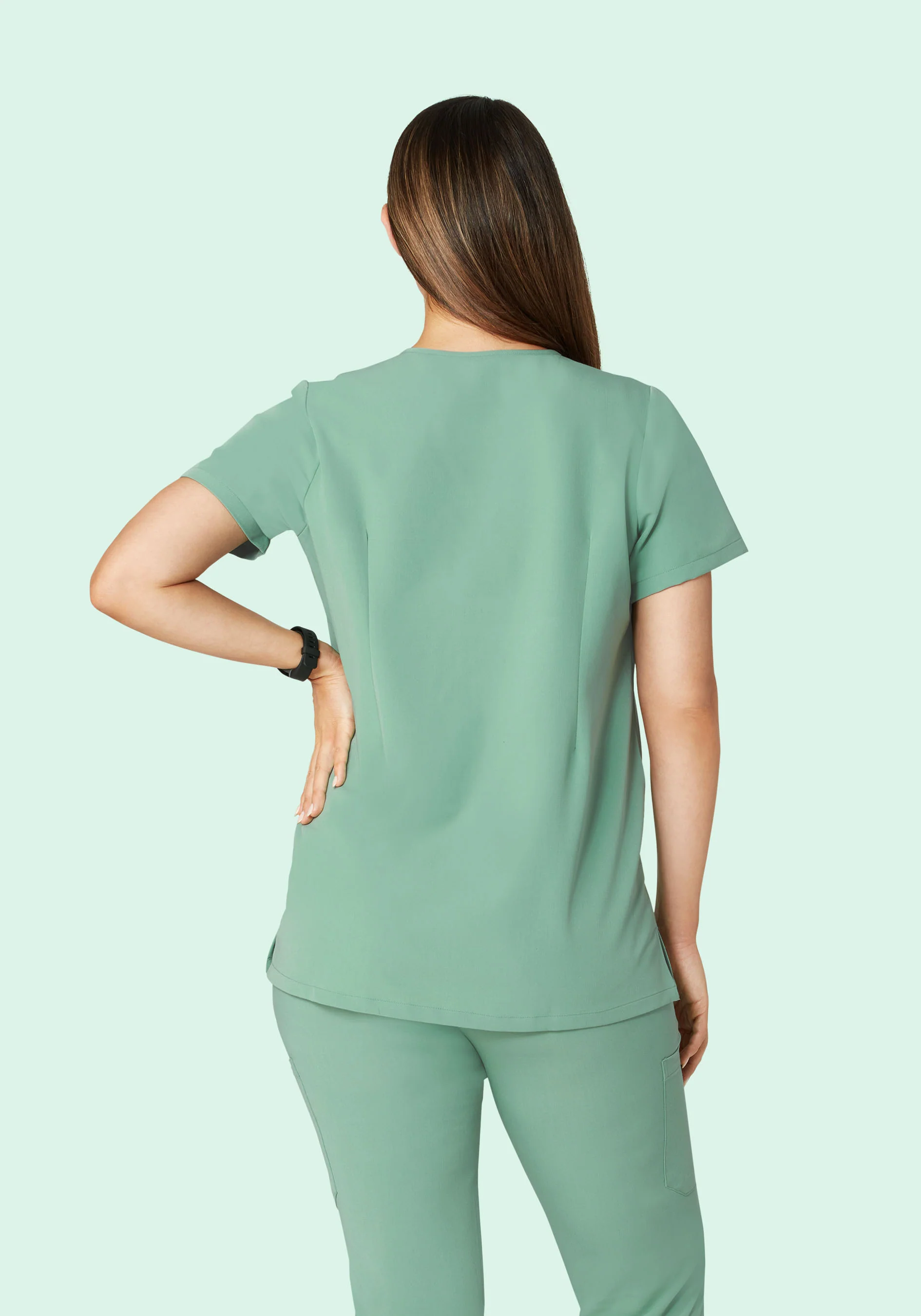 Maternity One Pocket Top Jade - Image 3