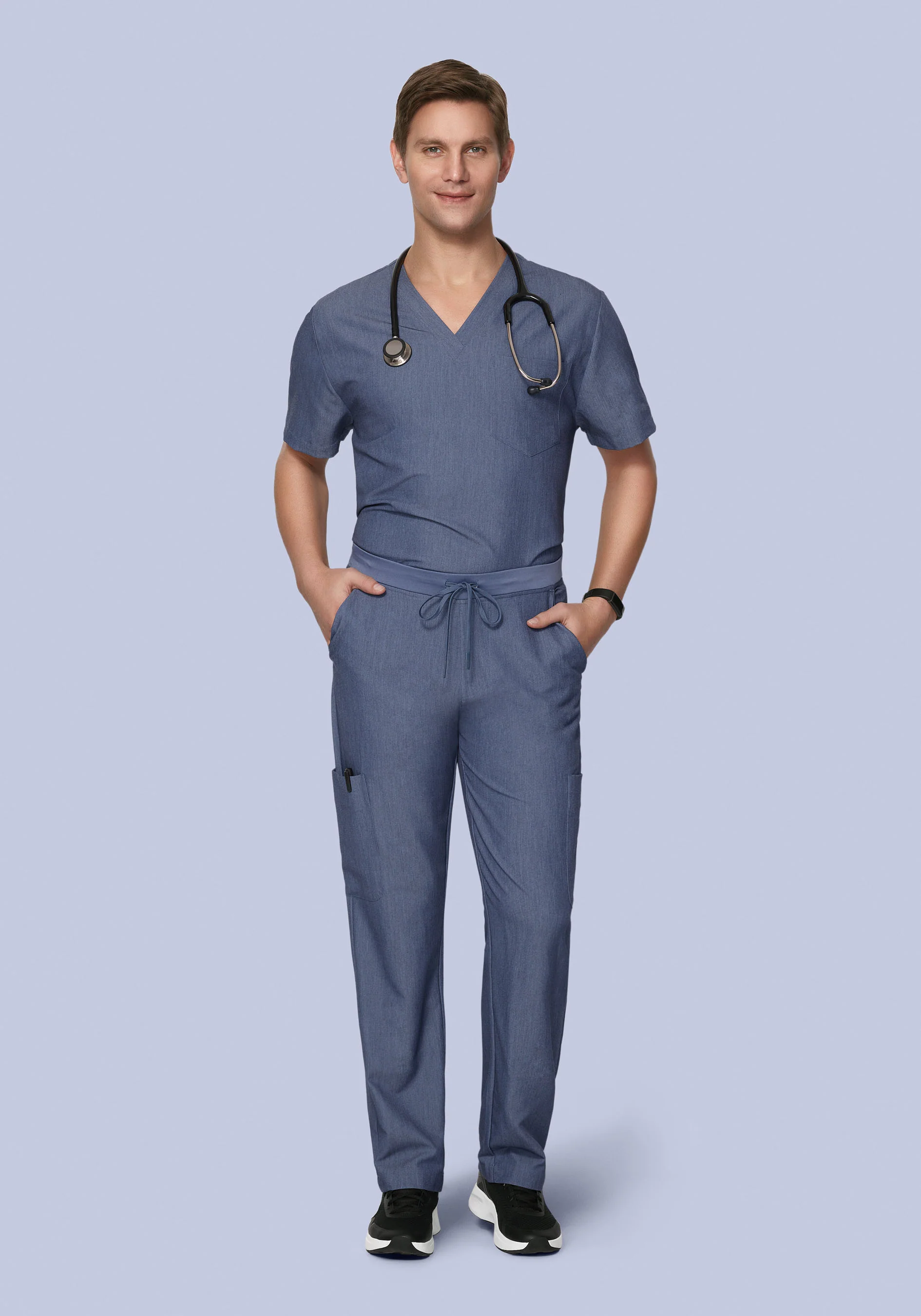 7 Pocket Cargos Heather Denim - Image 2