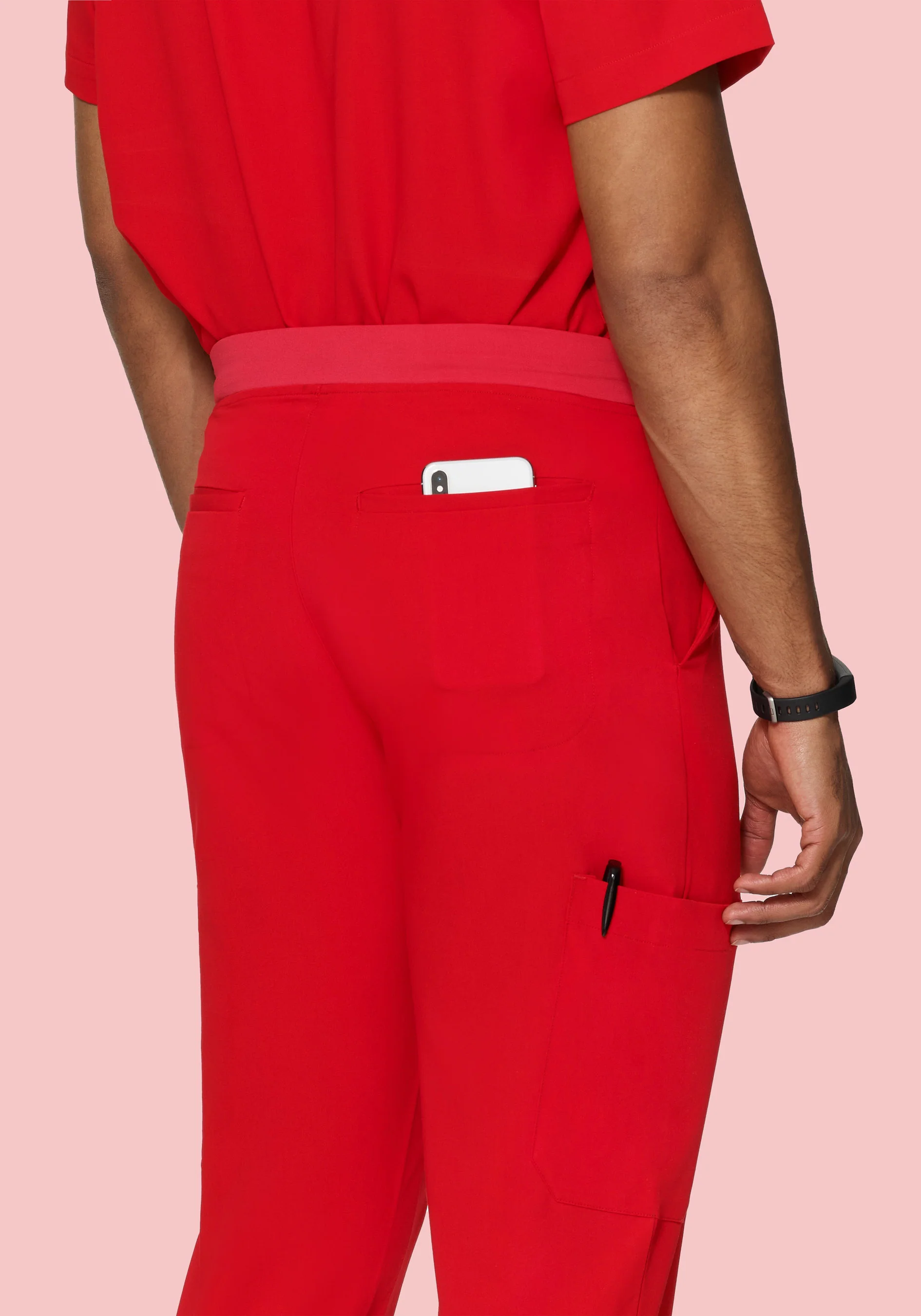 7 Pocket Joggers Candy Red - Image 3
