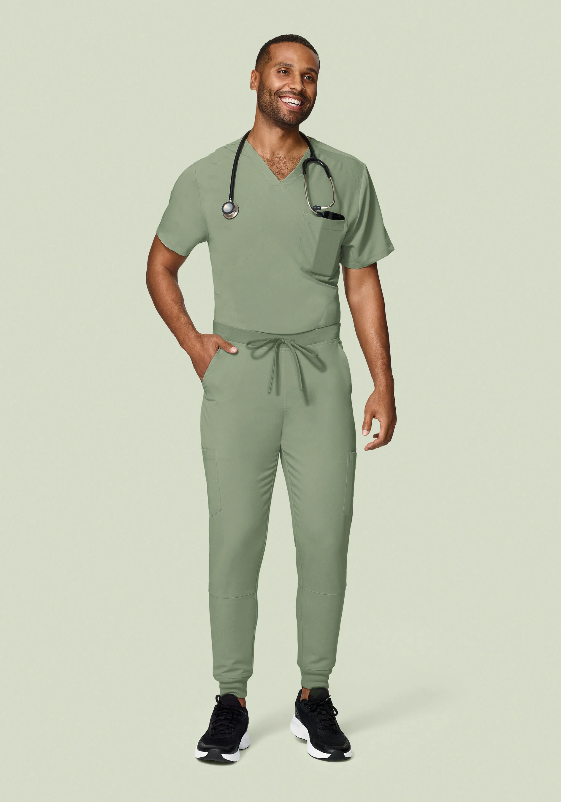 7 Pocket Joggers Cool Sage - Image 2