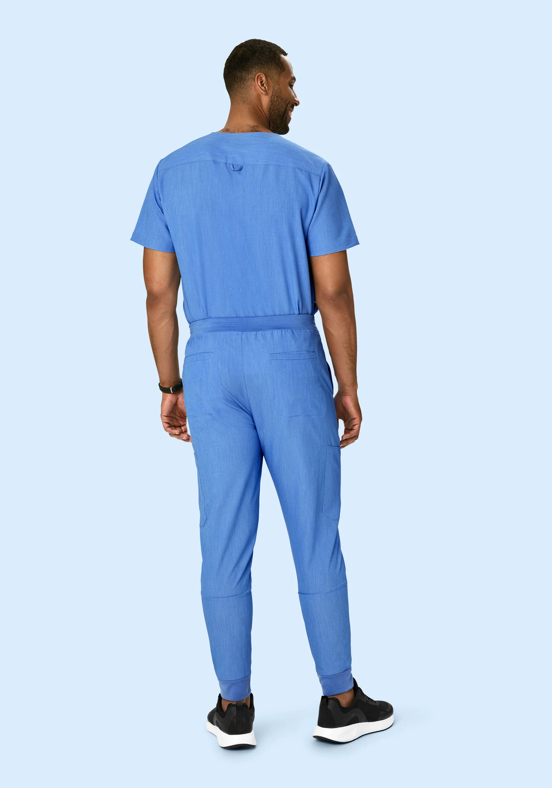 7 Pocket Joggers Heather Blue - Image 7
