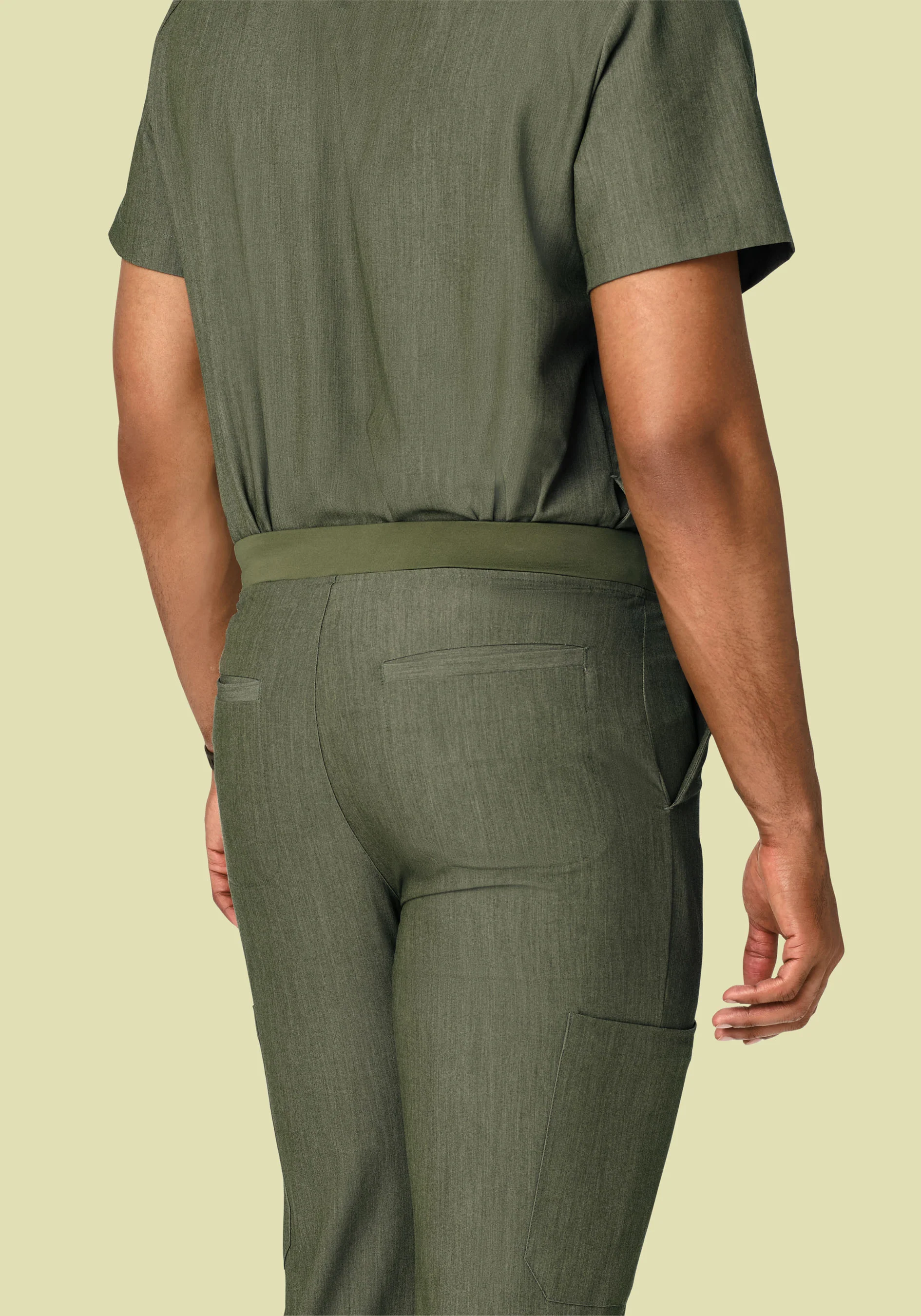 7 Pocket Joggers Heather Olive - Image 4