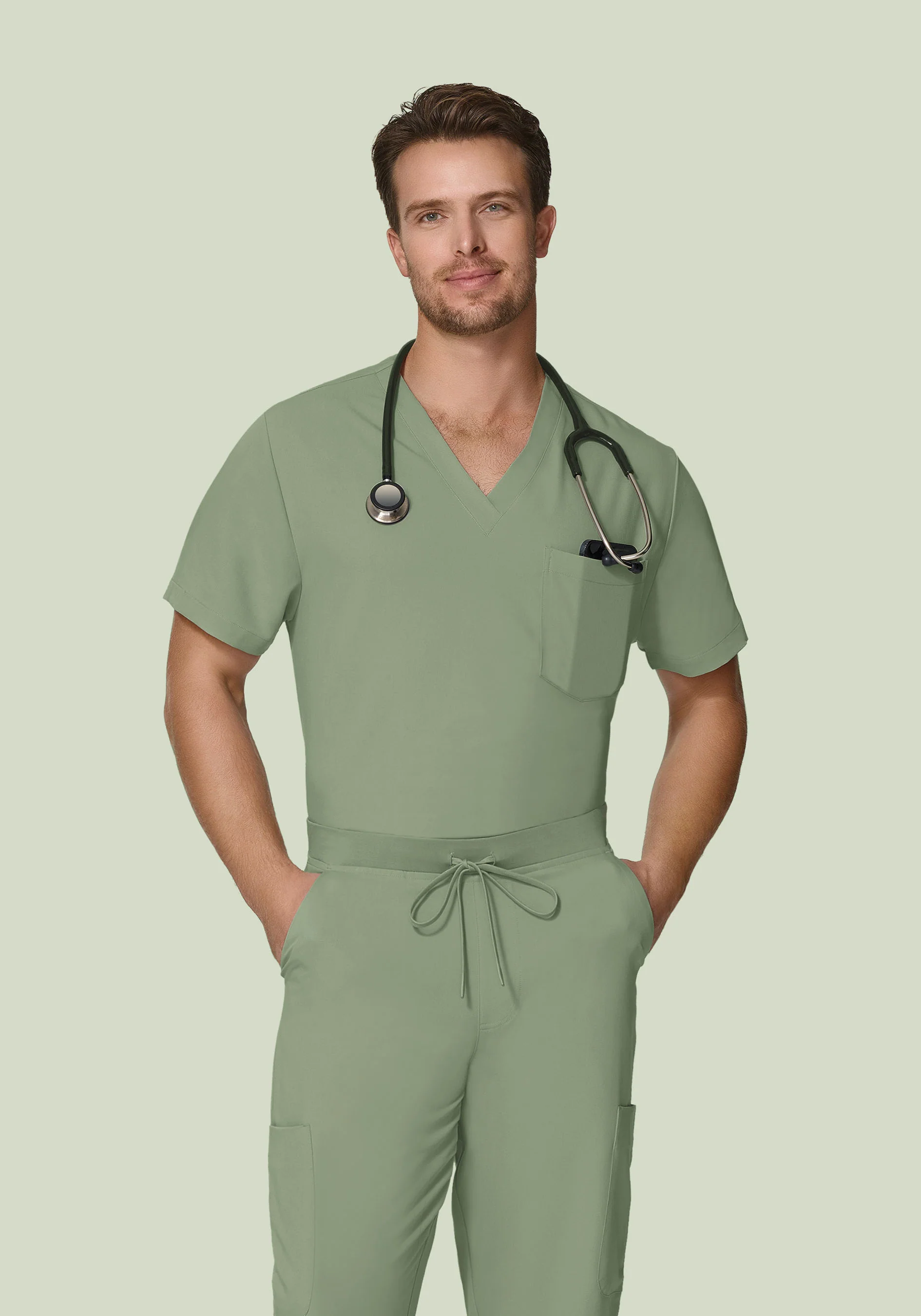 Two Pocket Top Cool Sage - Image 2
