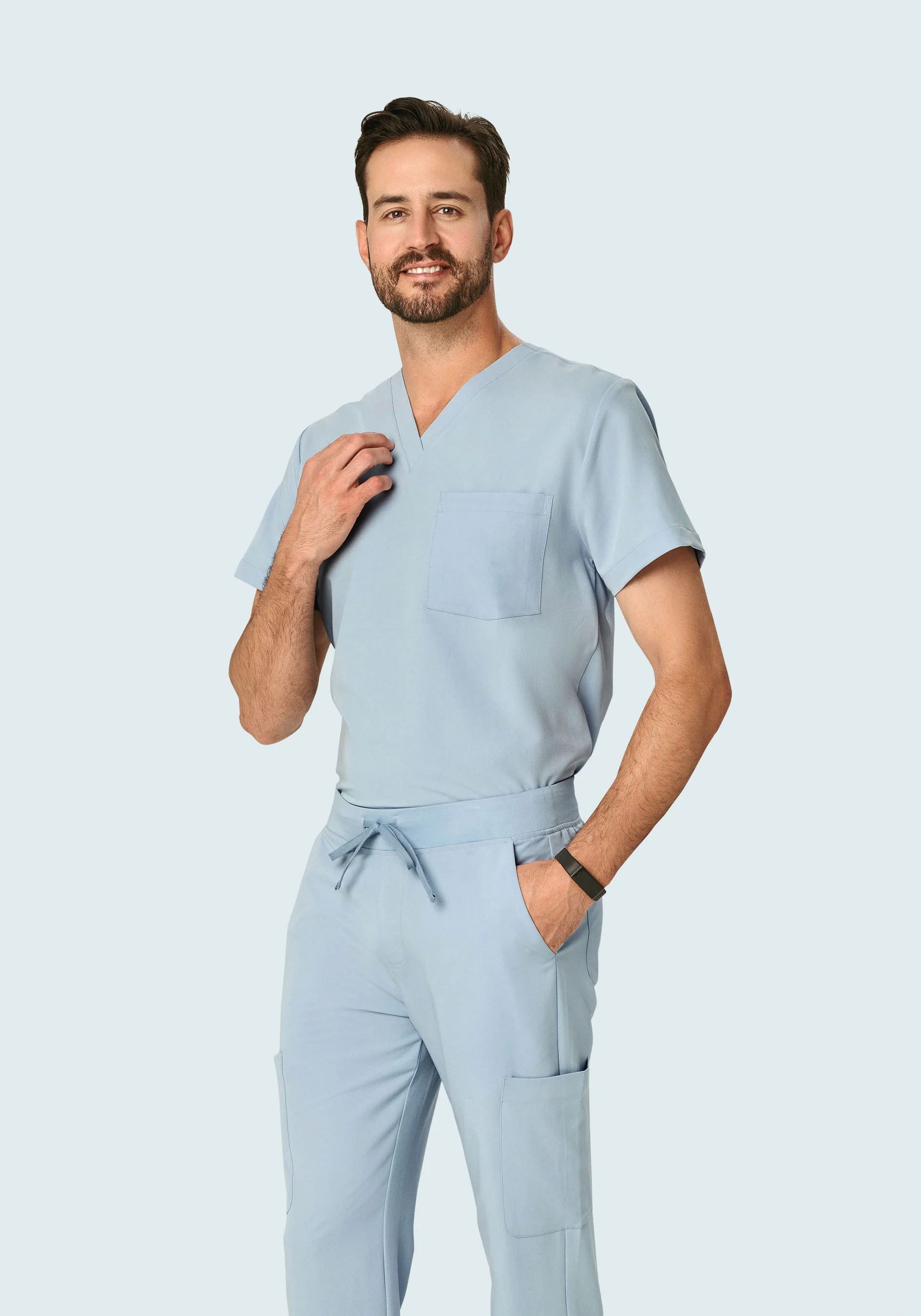Two Pocket Top Powder Blue - Image 2