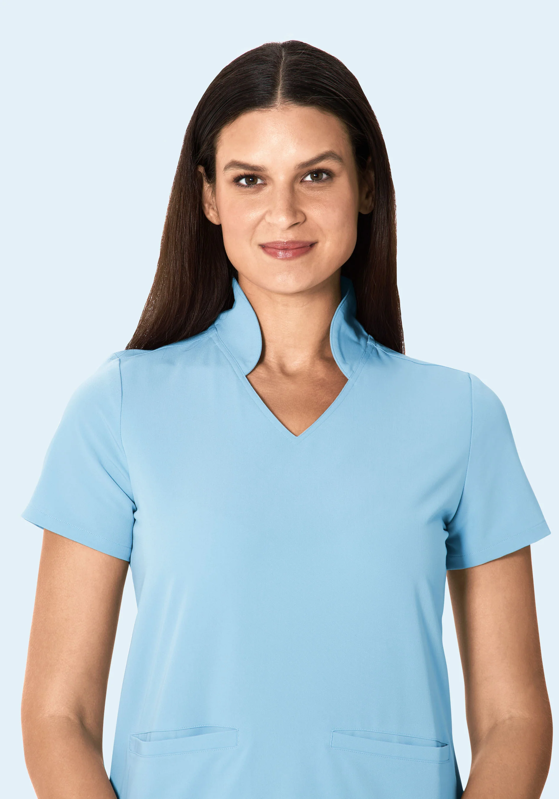 Multi Wear Collar Top Nordic Blue - Image 2